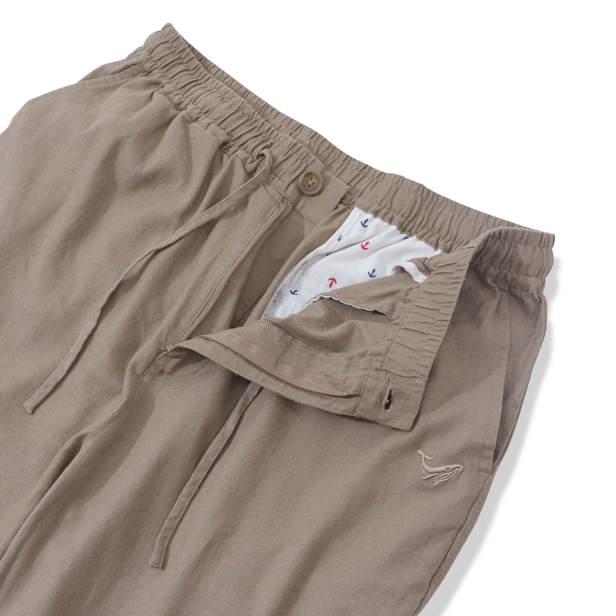 Linen Pant For Men Versatile Linen 5-Pocket Long Pants (Brown) 5-pocket Long Pants - Brown