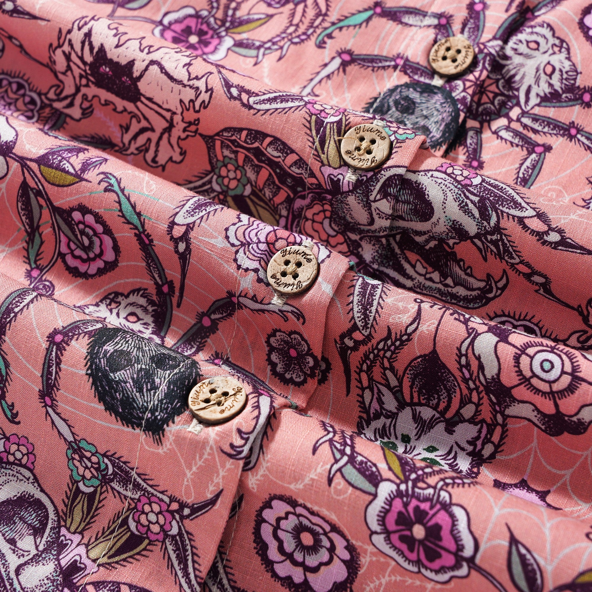 Chemise hawaïenne féminine bouton à manches courtes 100% coton Aloha Spider Cat