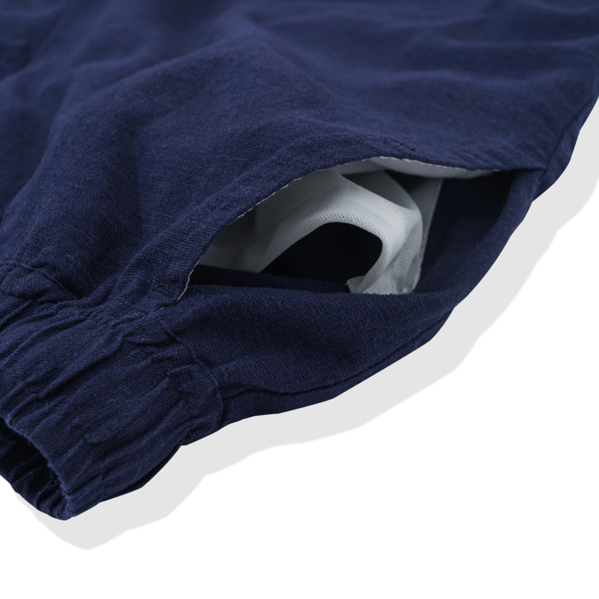 Linen Pant For Men Versatile Linen 5-Pocket Long Pants (Navy Blue) 5-pocket Long Pants - Navy Blue