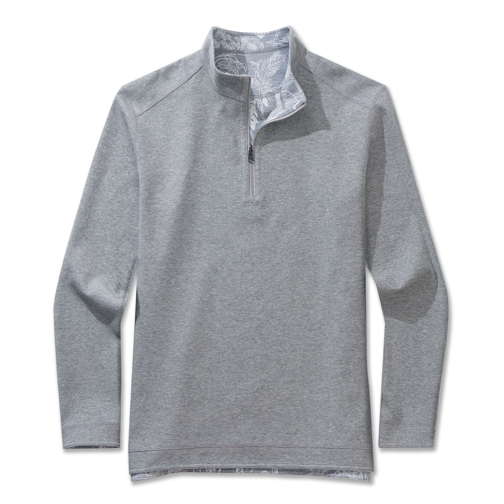 Sweat-shirt mi-zip enchantant de la forêt tropicale (Port reversible)