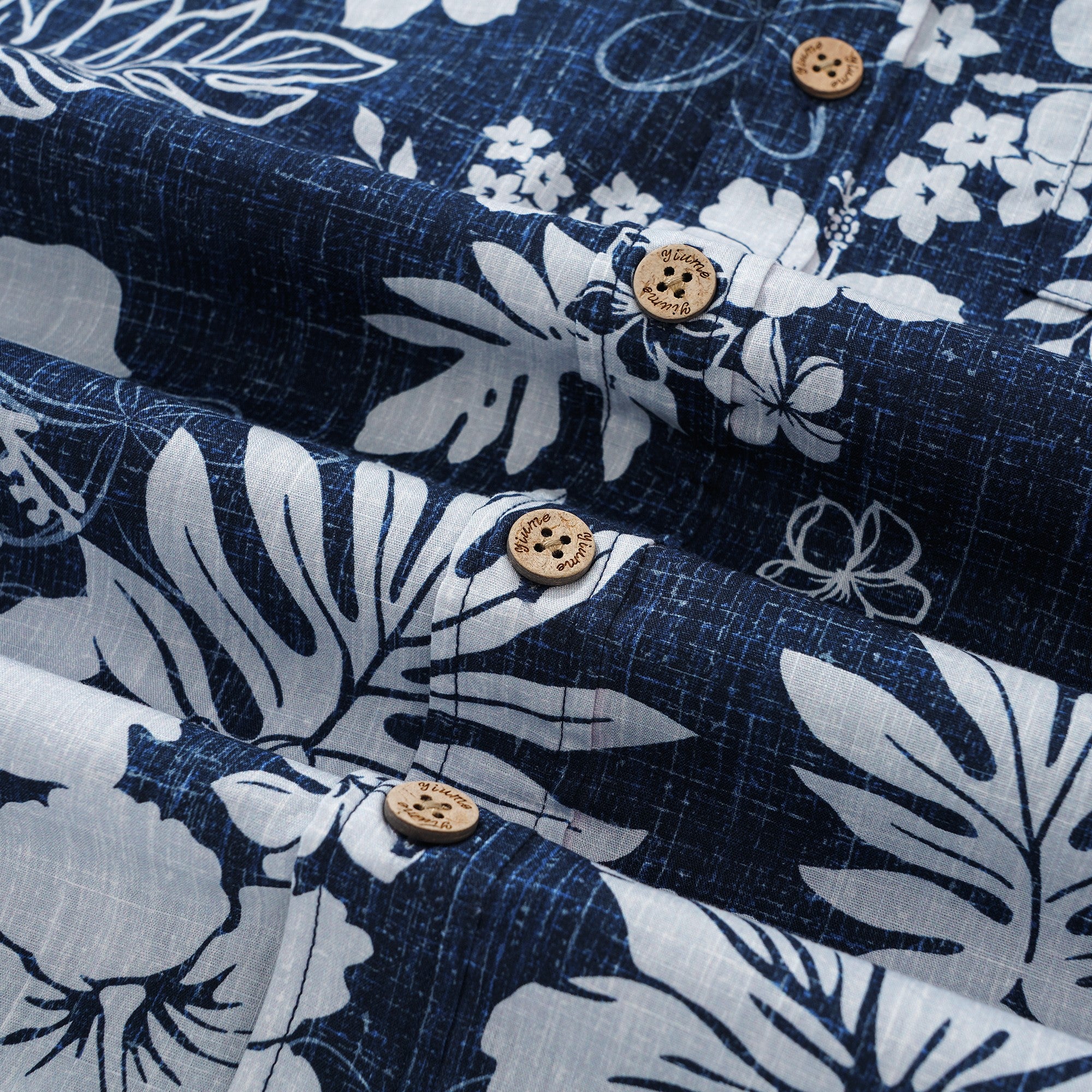 Men's Blue Tropical Hawaiian Shirt Button-down Aloha Shirt No Iron Shirt