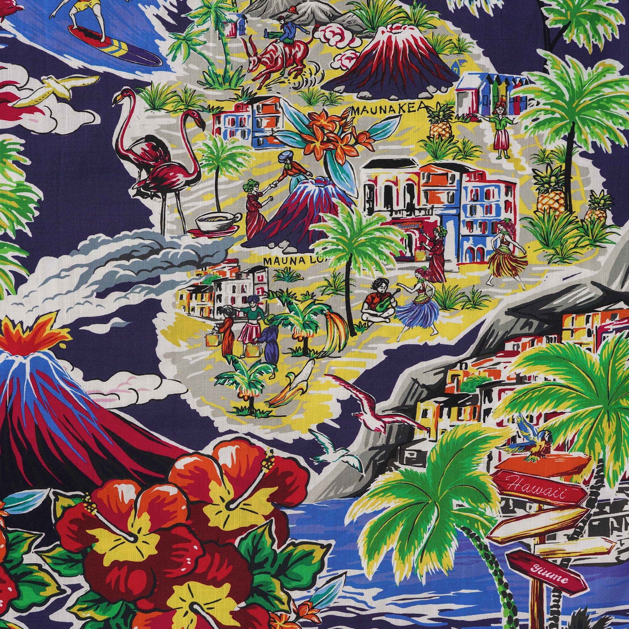 Men's Hawaiian Shirt Short Sleeve Button-down 100% Cotton White Aloha Hawaiian Vibes