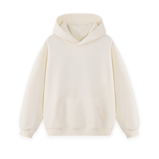 Solid Color Hoodie For Men Classic Basic Hoodie - MILK TEA WHITE