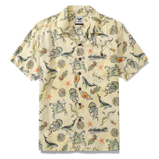 Hawaiian Shirt für Männer Sagittarius Shirt Camp Collar Tencel™