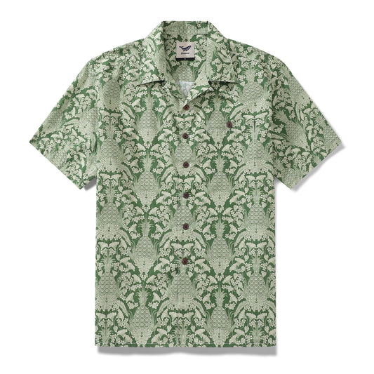 Hawaiian Shirt For Men Beauty of the Tropics By Jen Delaney Shirt Camp Collar 100% Cotton