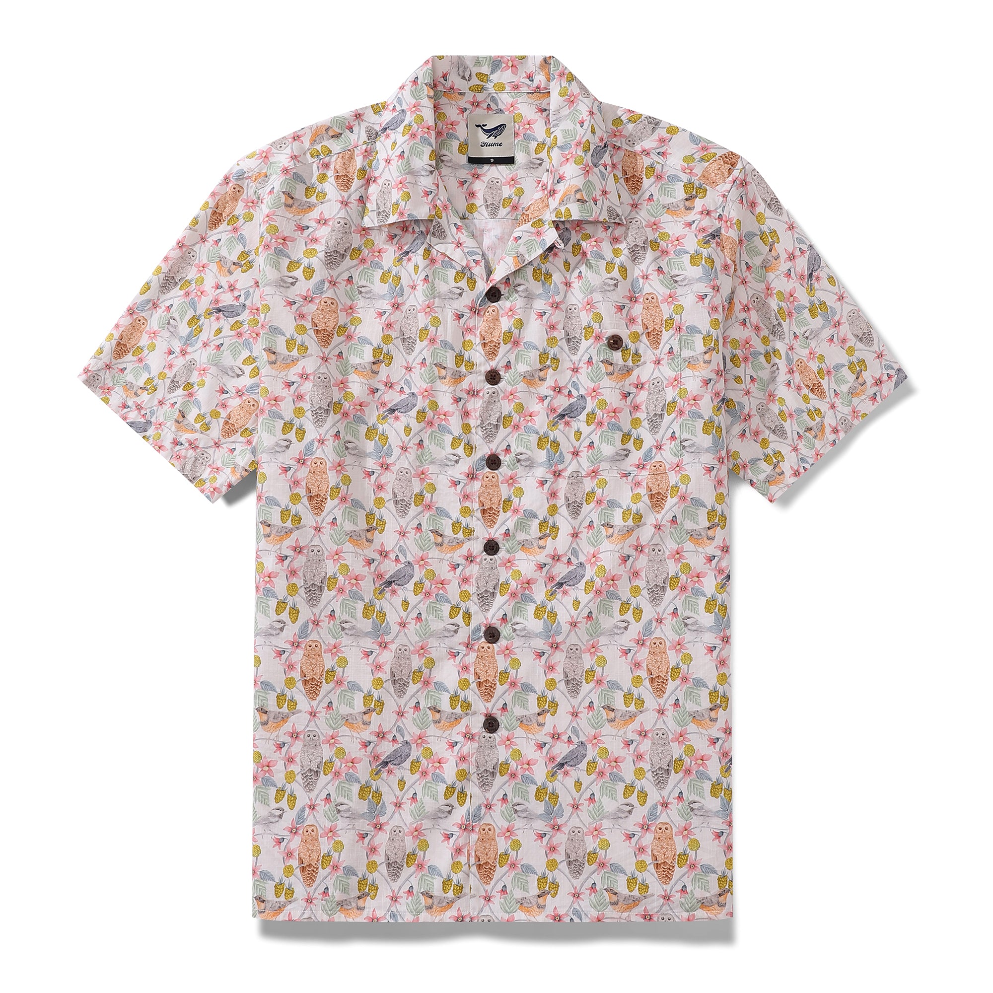 Hawaiian Shirt For Men Owl&Friends By Stacy Hsu Shirt Camp Collar 100% ...