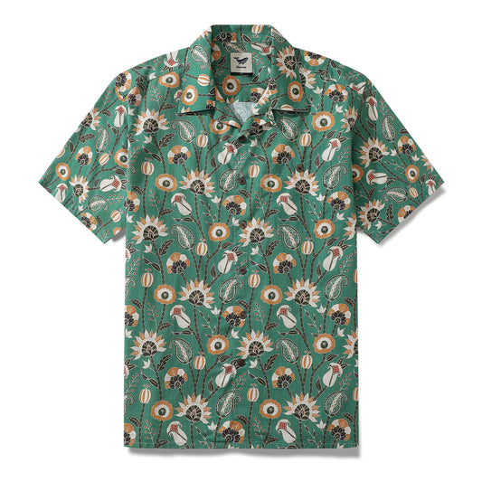 Hawaiian Shirt For Men Oriental Jungle By Julia Madoka Shirt Camp Collar 100% Cotton