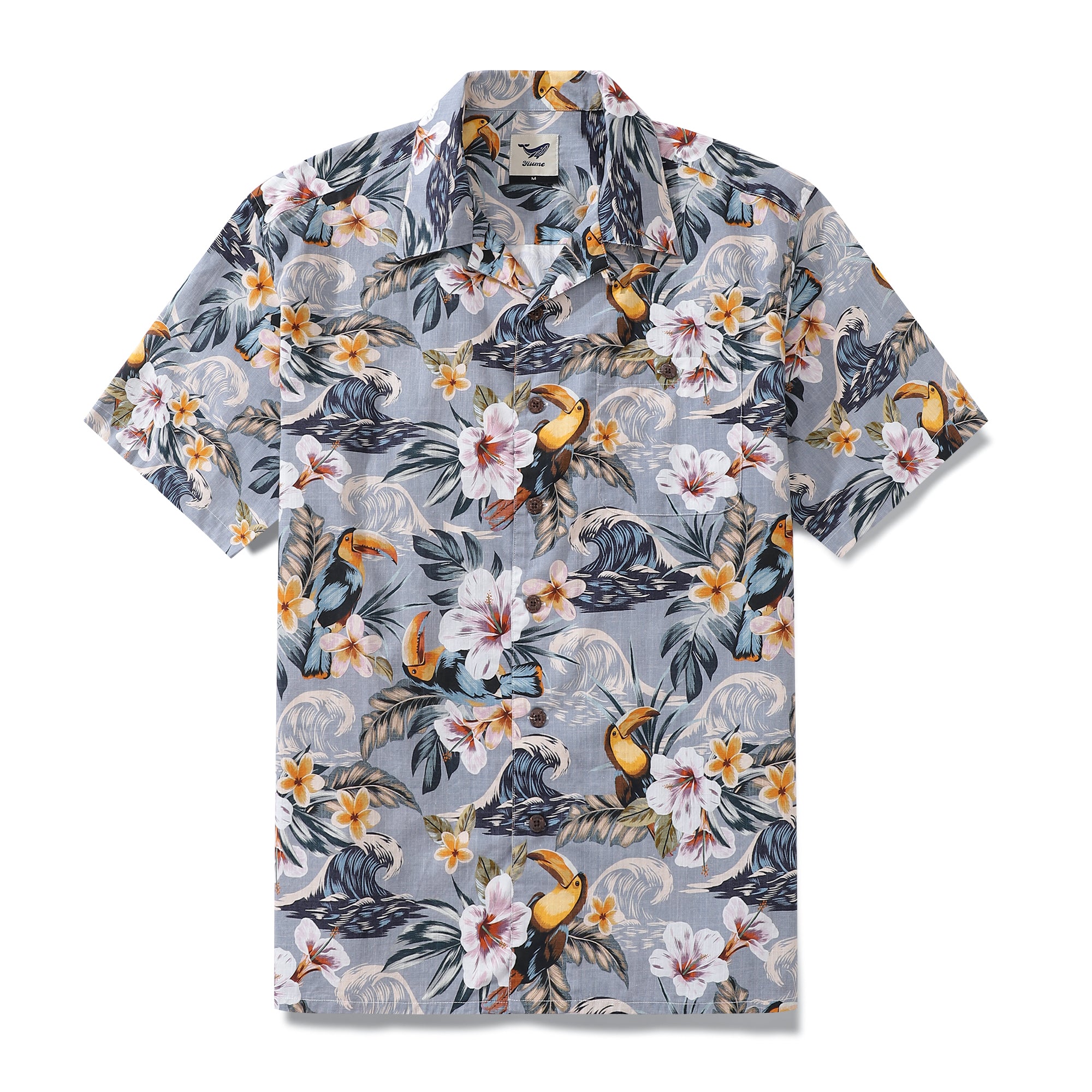 Hawaiian Shirt For Men1930s Vintage Shirt Camp Collar 100% Cotton