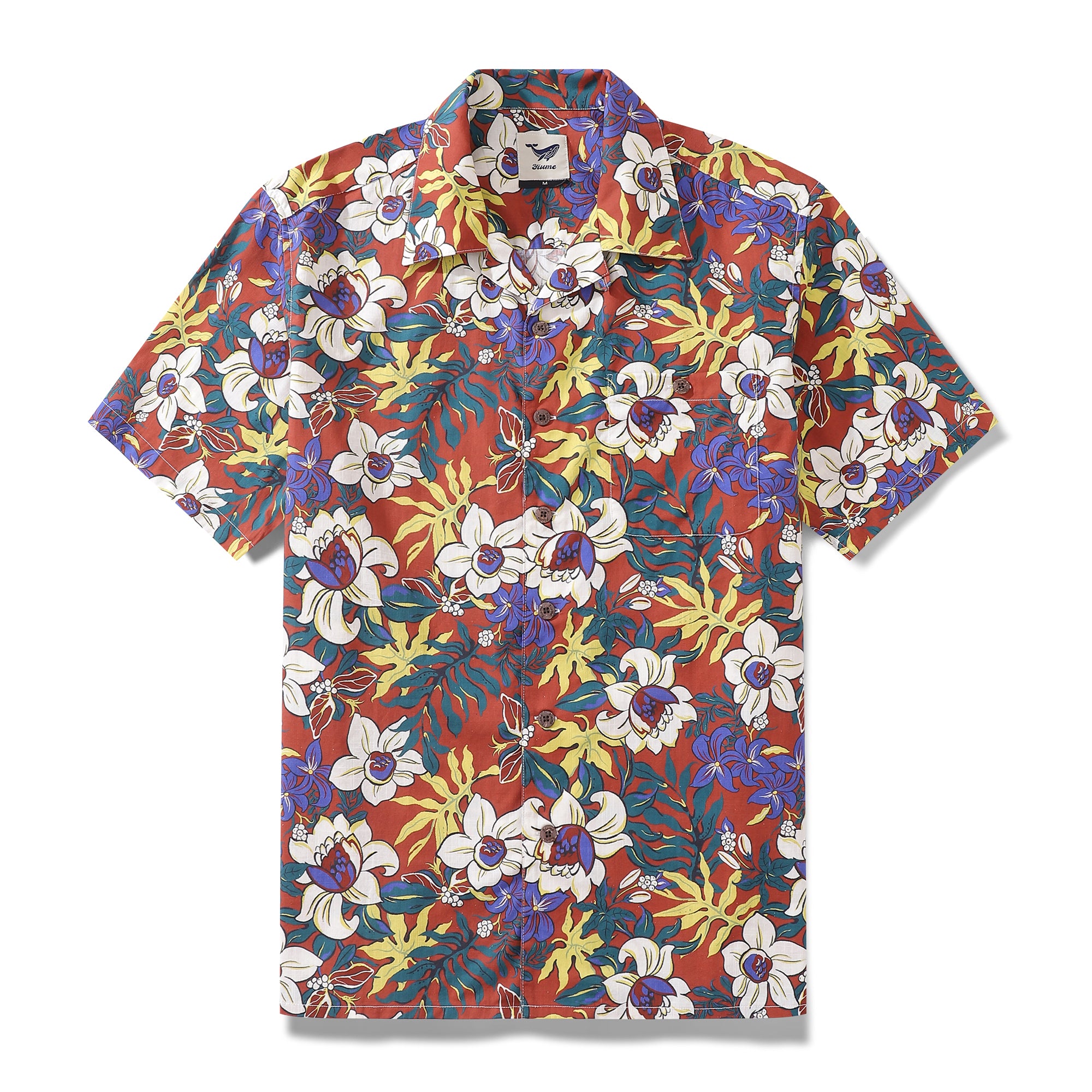 Hawaiian Shirt For Men Return to the 80s Shirt Camp Collar 100% Cotton