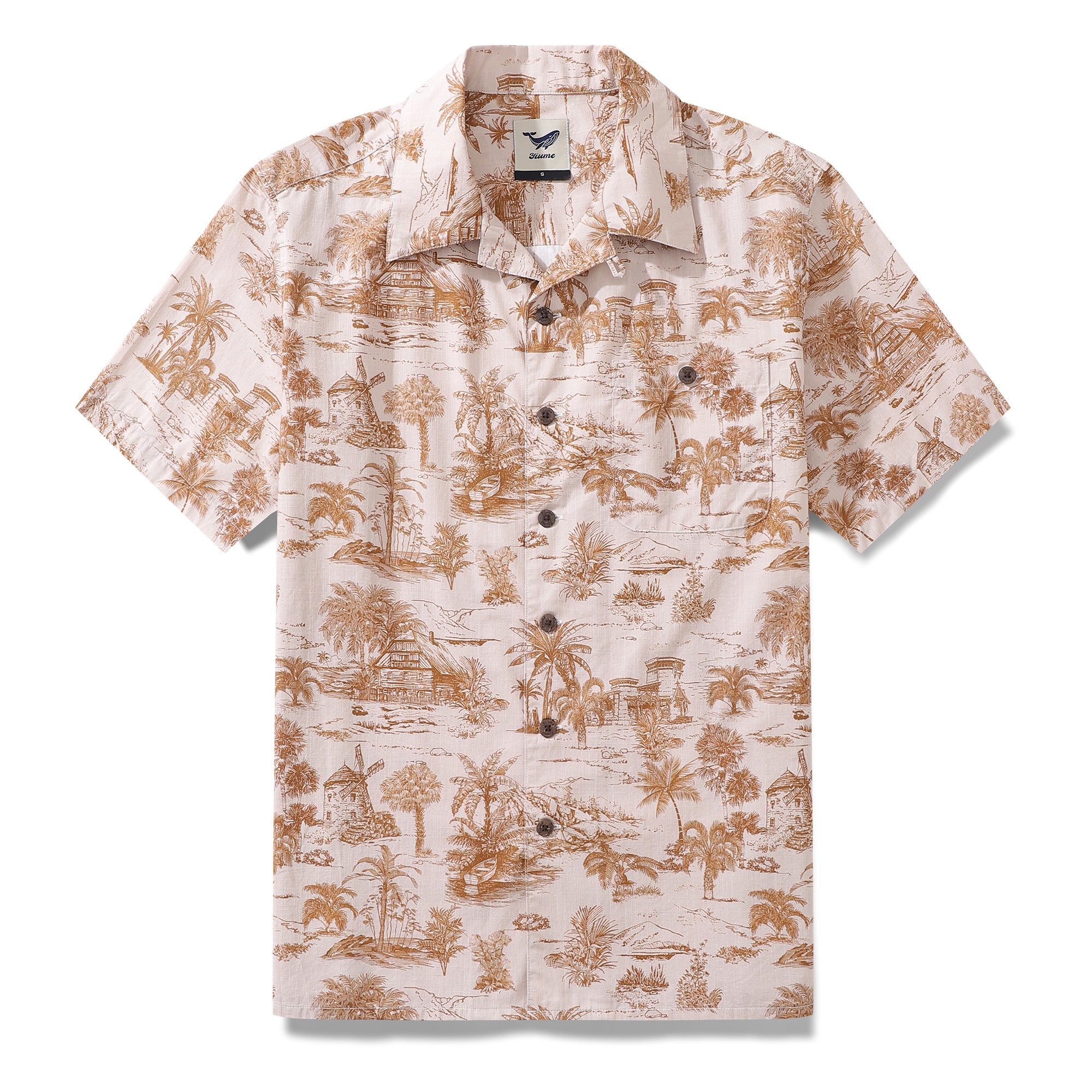 Hawaiian Shirt For Men California Dreams Shirt Camp Collar 100% Cotton