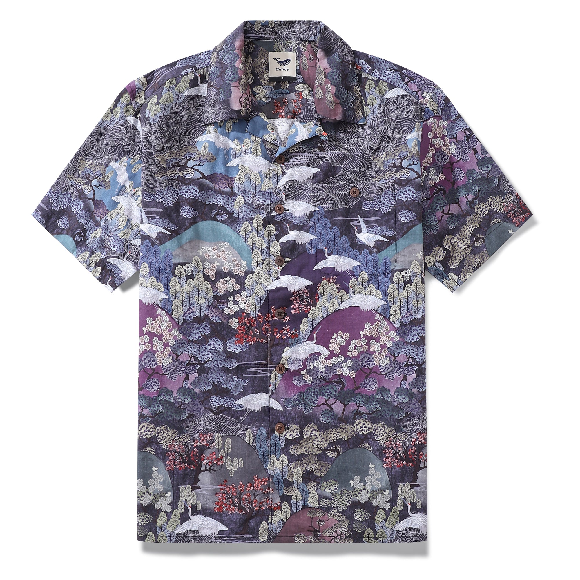 1950s Vintage Hawaiian Shirt For Men Freedom's Dance Shirt Camp Collar 100% Cotton