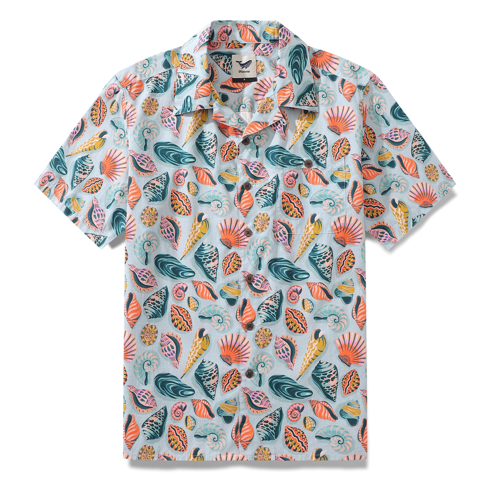 Hawaiian Shirt For Men Sublime Shells By Amy Suther Shirt Camp Collar ...