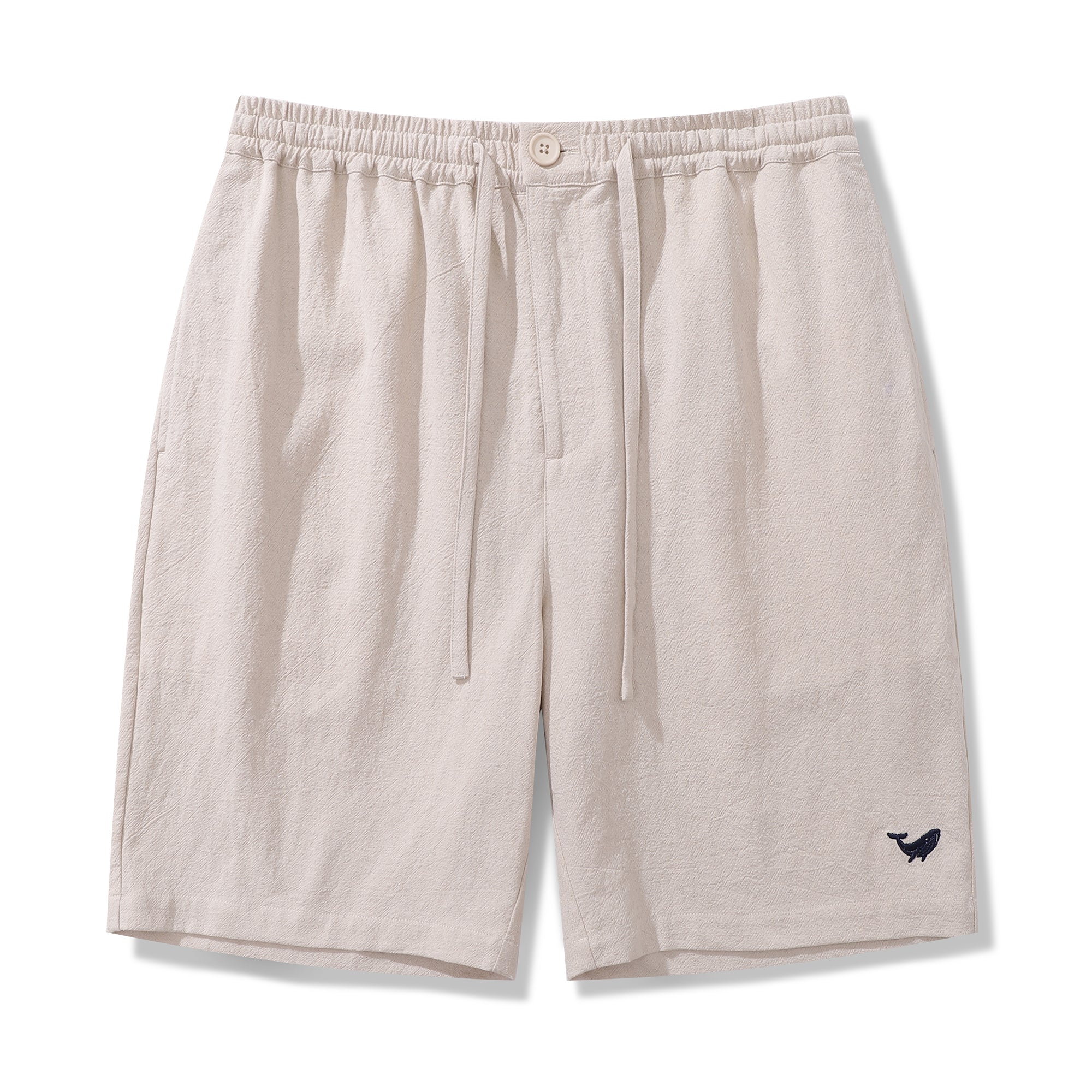 Mens Linen Shorts Mid-Rise Straight Bermuda 8-10 Inch Shorts - FLAXEN Version 3.0