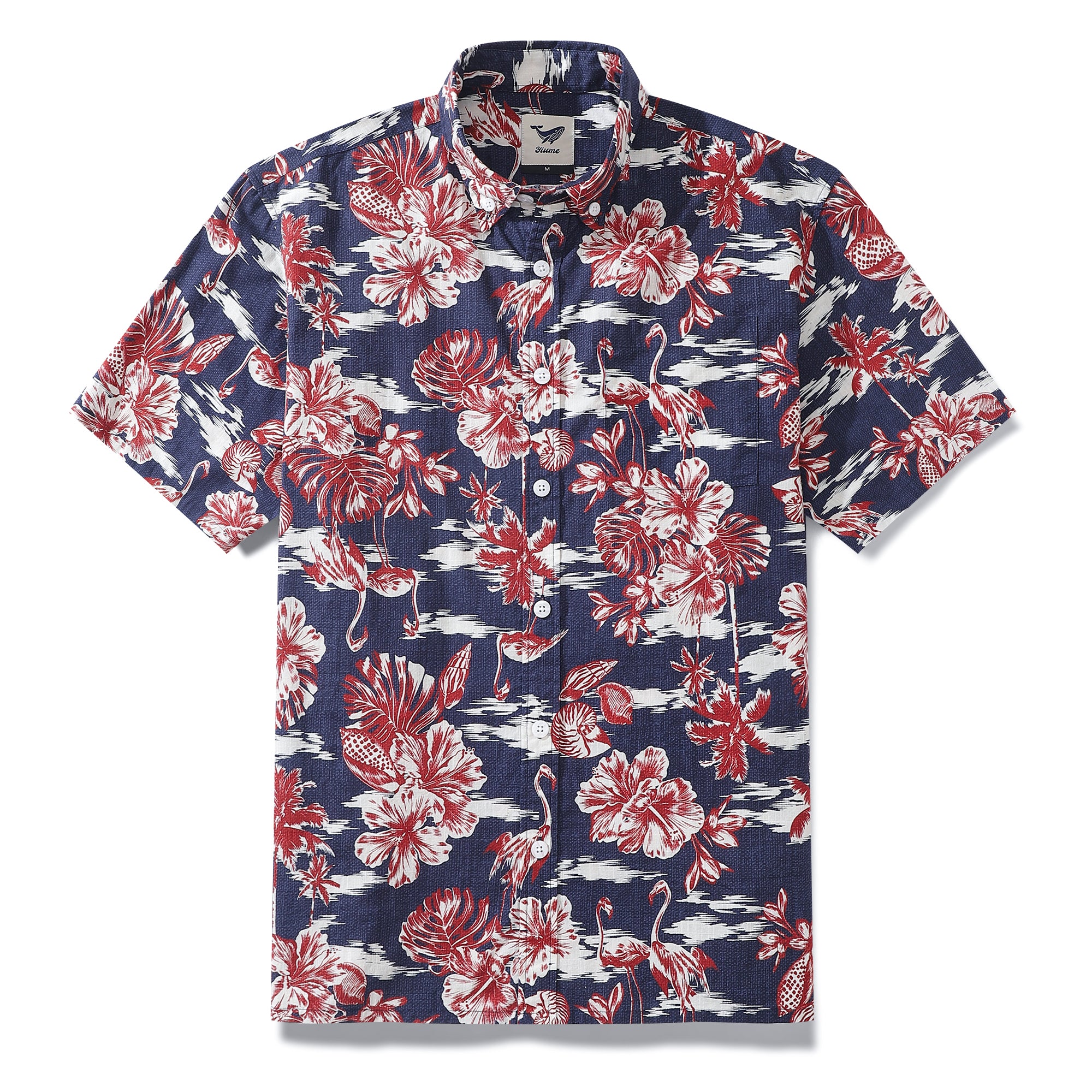 Men's Hawaiian Shirt Tropical Flavor Print By Angelo Artimus Cotton Button-down Short Sleeve Aloha Shirt