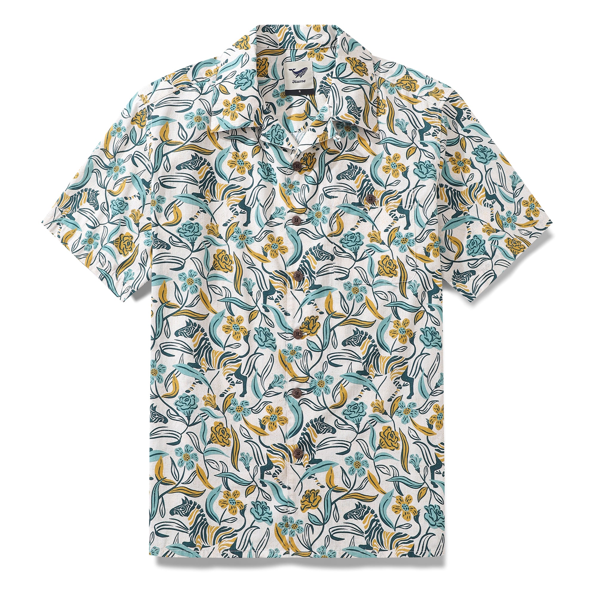 Hawaiian Shirt For Men BohoZebra By Amy Suther Shirt Camp Collar 100% Cotton