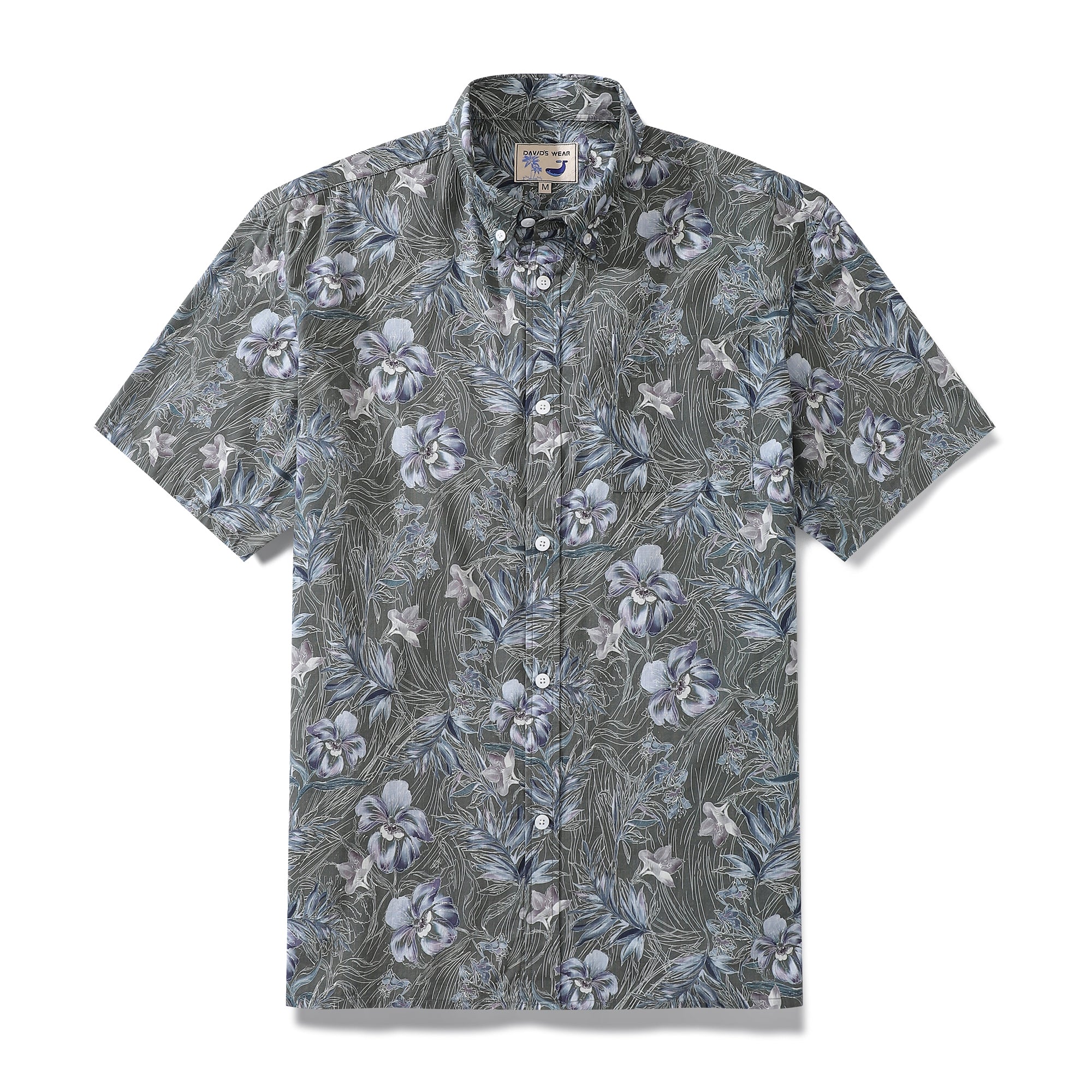 Hawaiian Shirts For Men 1920s Vintage Cotton Misty Garden Short Sleeve ...