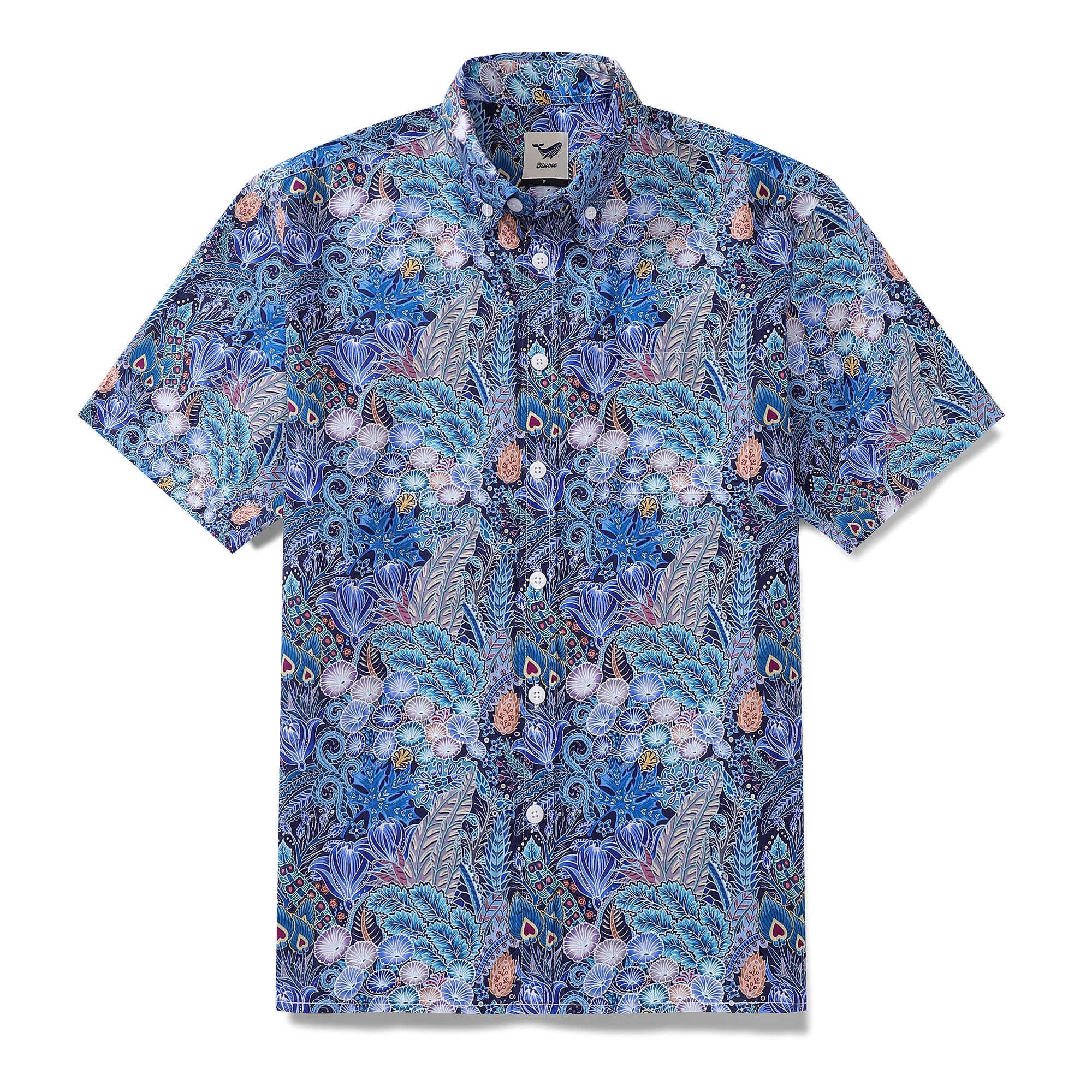 Men's Hawaiian Shirt Floral Pattern Series 2 Print Cotton Button-down Short Sleeve Aloha Shirt