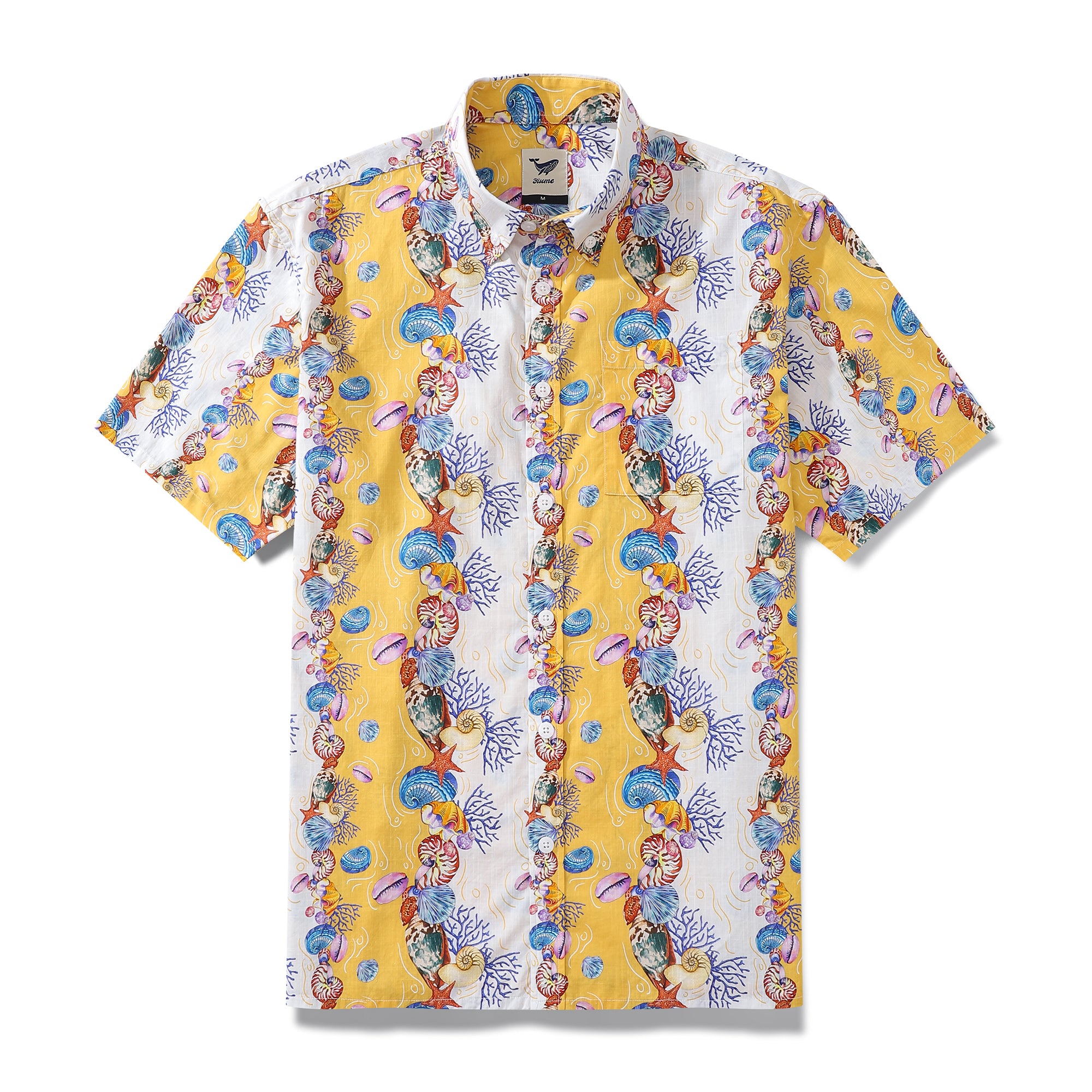 Men's Hawaiian Shirt Shell-Stripes Short Sleeve Aloha – YIUME(DAVID'S WEAR)