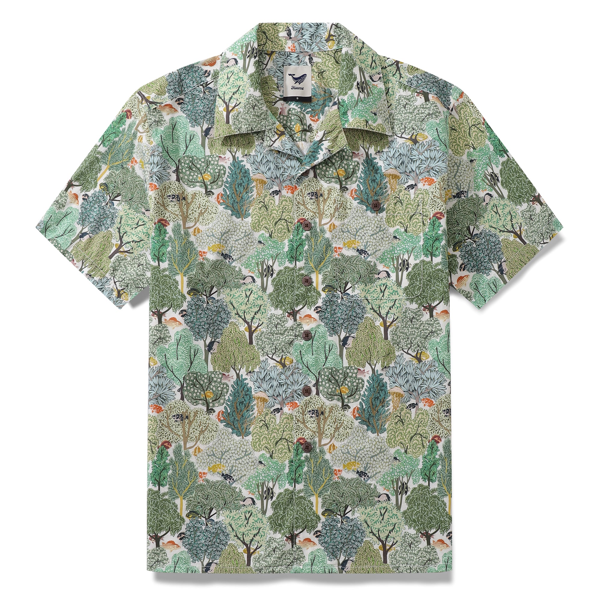 Hawaiian Shirt For Men By Annick Shirt Camp Collar 100% Cotton