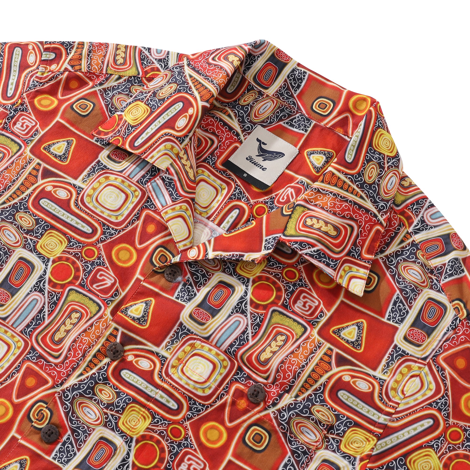 Hawaiian Shirt For Men Artistic Conception Shirt Camp Collar 100% Cotton