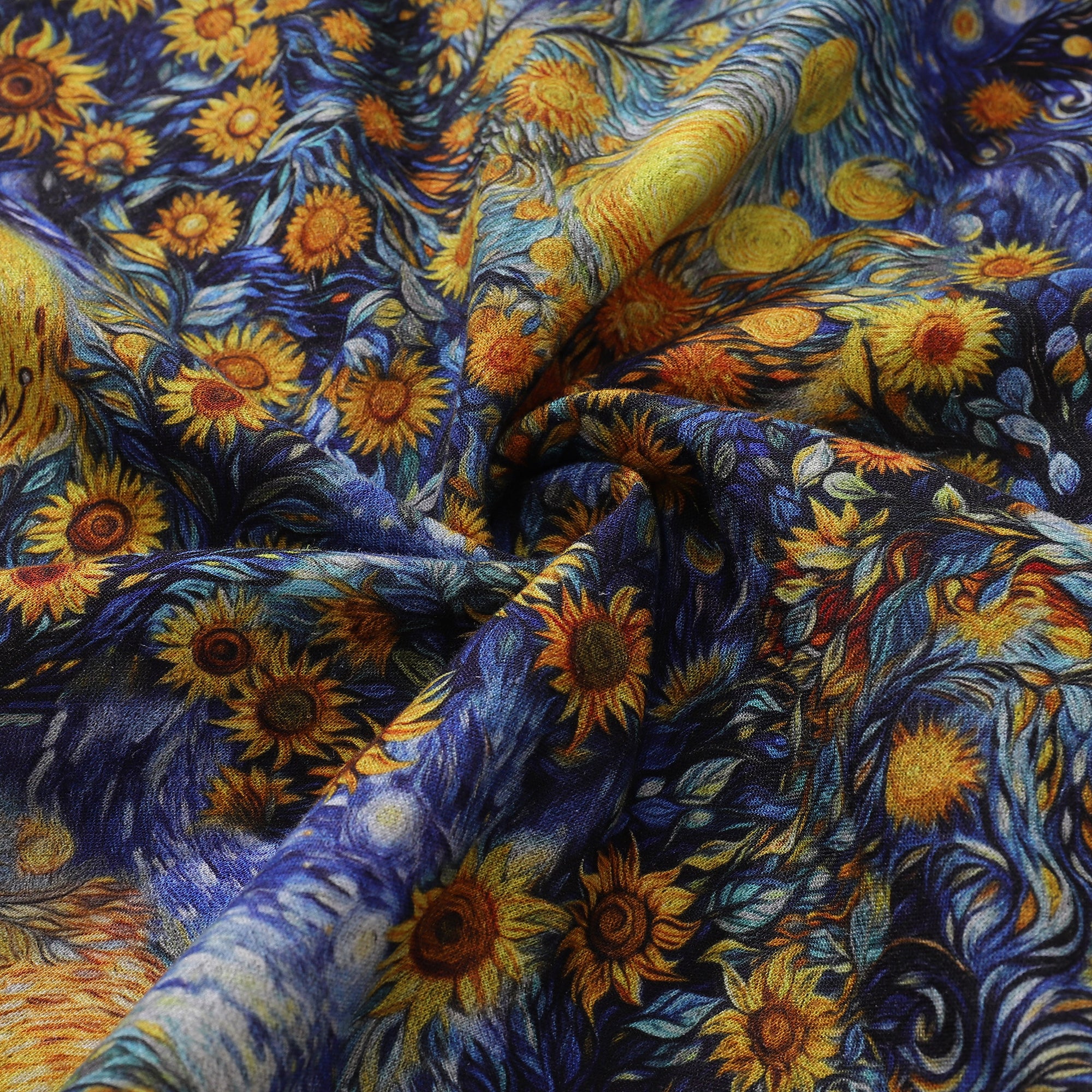 Hawaiian Dress For Women Van Gogh Sunflower V-Neck Dress