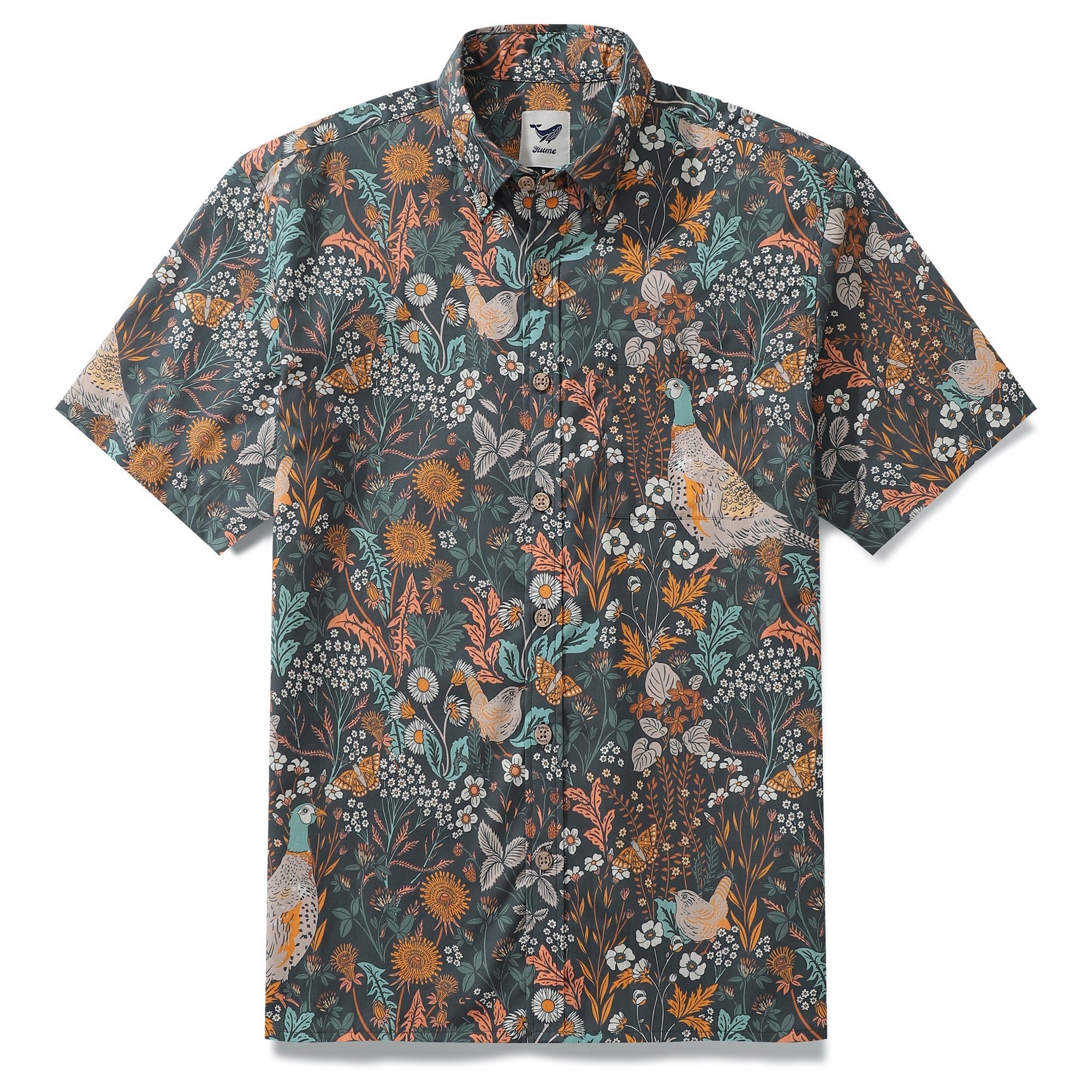 Hawaiian Shirt For Men Birds Shirt Button-down Shirt Short Sleeve 100% Cotton Shirt Nature's Symphony By Abigail Bryan