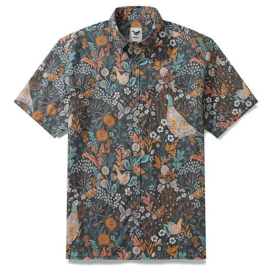 Hawaiian Shirt For Men Birds Shirt Button-down Shirt Short Sleeve 100% Cotton Shirt Nature's Symphony By Abigail Bryan