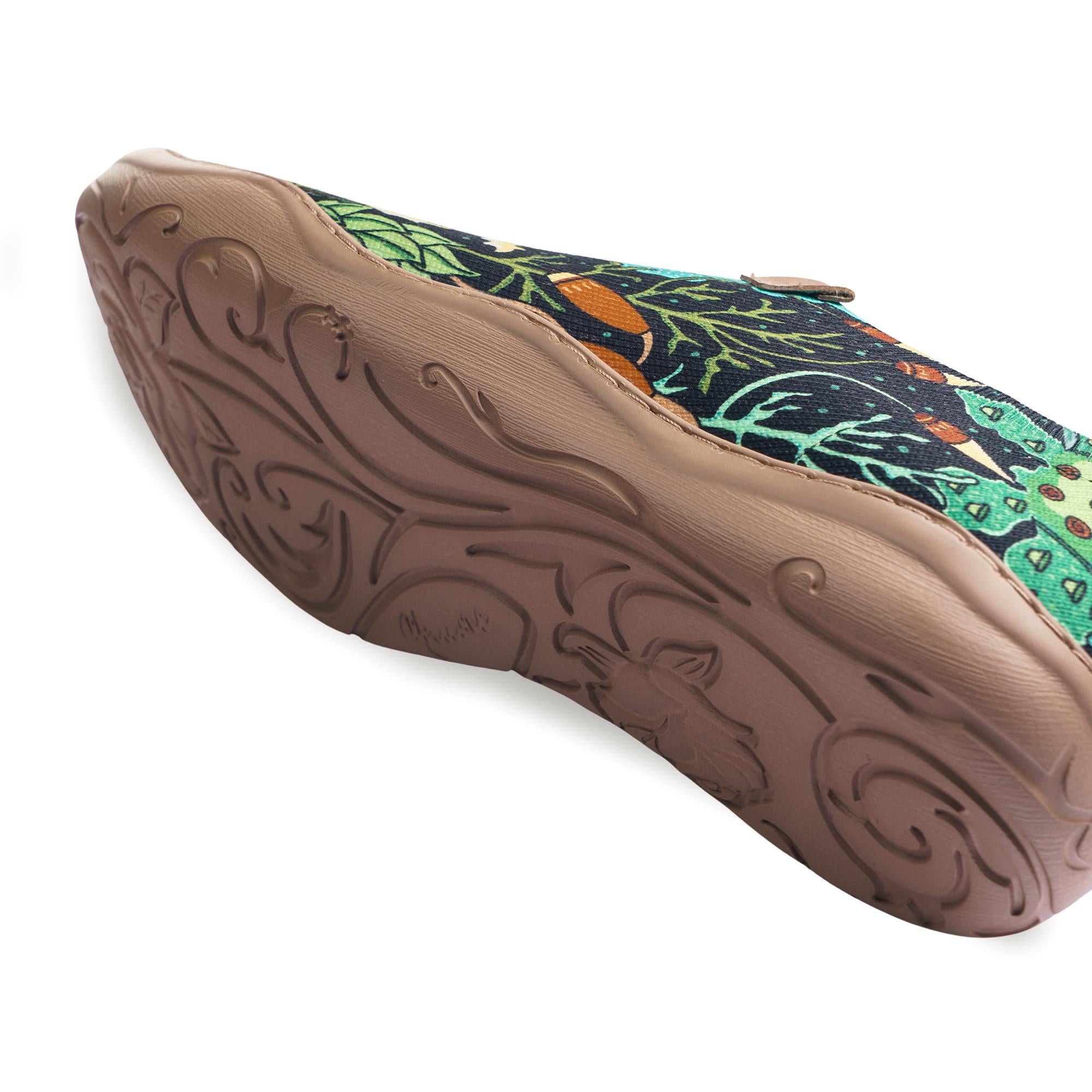 Moss Meadow von Ester Bernaldo de Quirós Frauen-Slip-on-Schuhe, bemaler Sneaker aus Leinwand