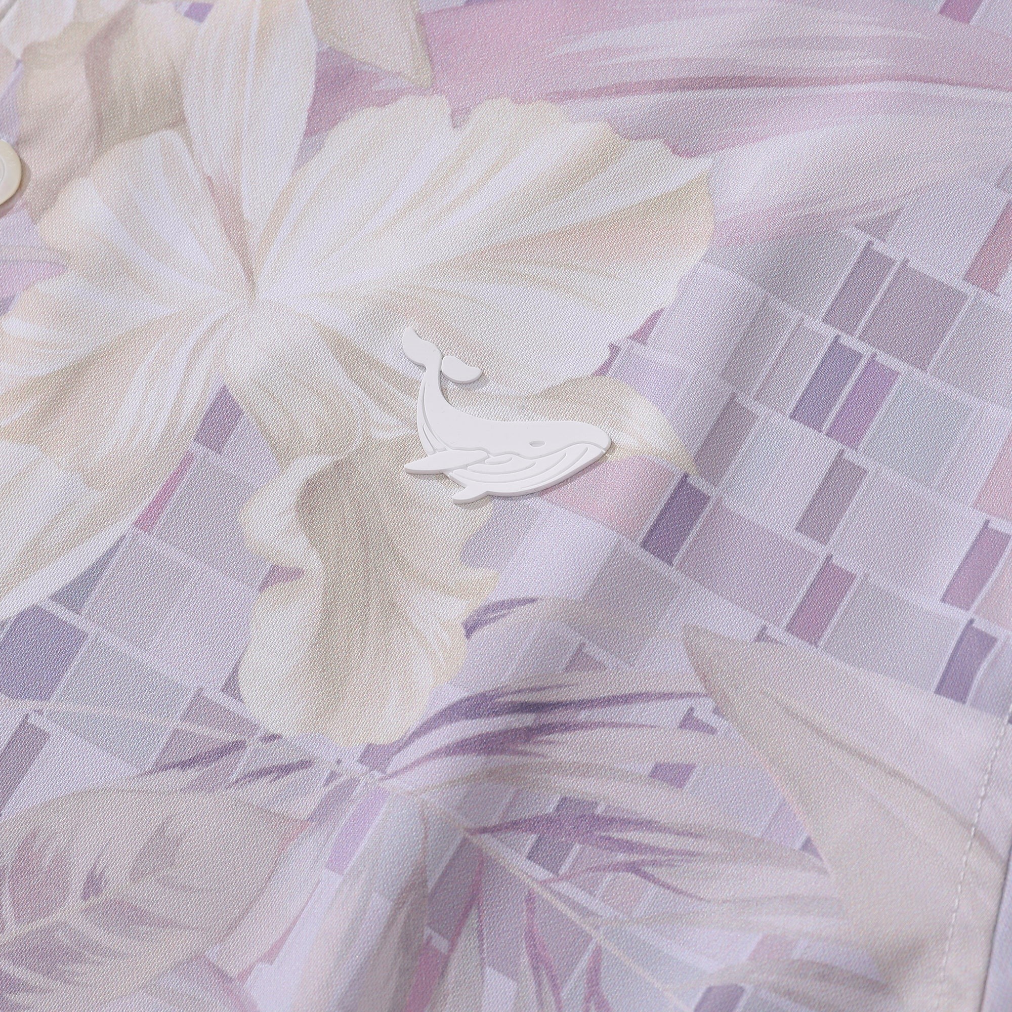 Men's Hawaiian Light Blue Floral Print Short Sleeve Polo Shirt Light Blue Floral Polo