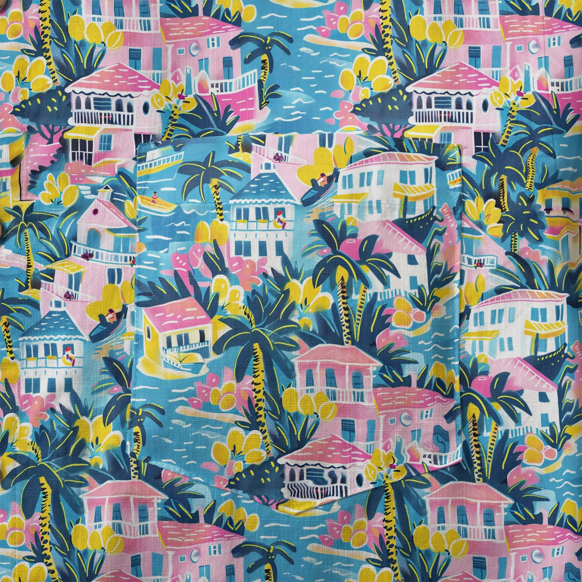 Men's Tropical Art Shirt with Palm Trees