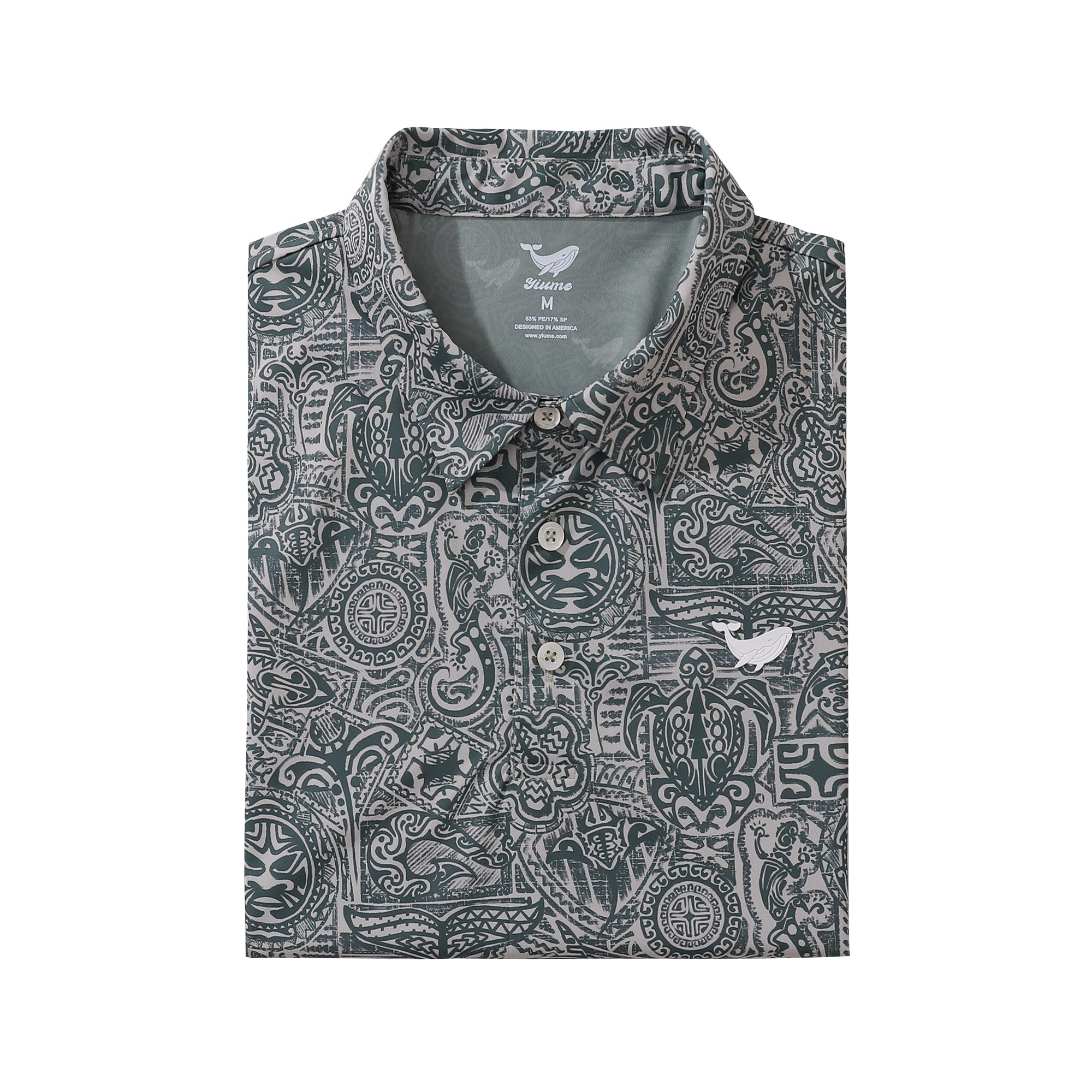 Men's Hawaiian Polo Shirt Guardian Totem Print Short Sleeve Polo Shirt Guardian Totem Polo