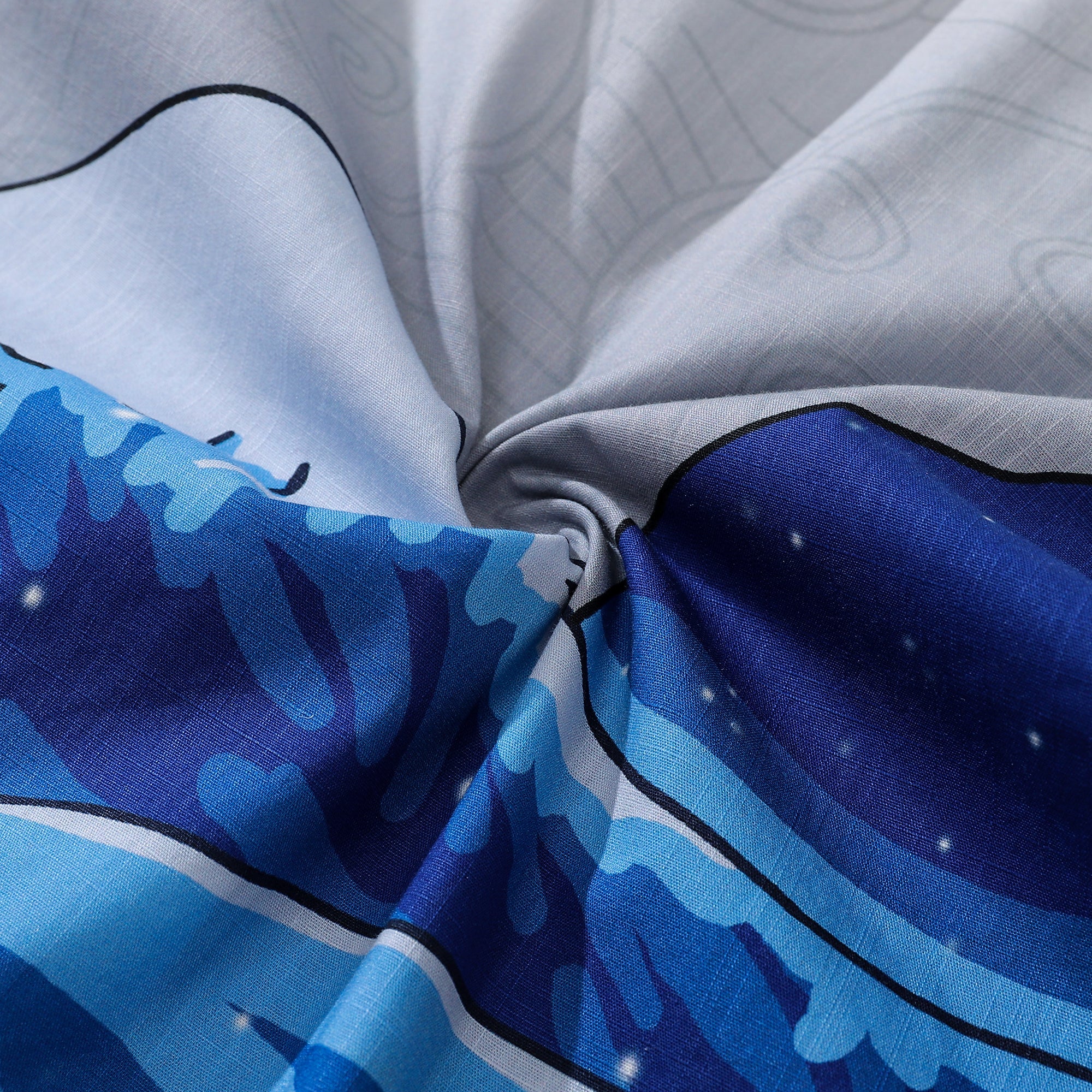 Chemise hawaïenne Wave pour hommes, chemise Aloha japonaise en coton, chemise de camp à manches courtes.