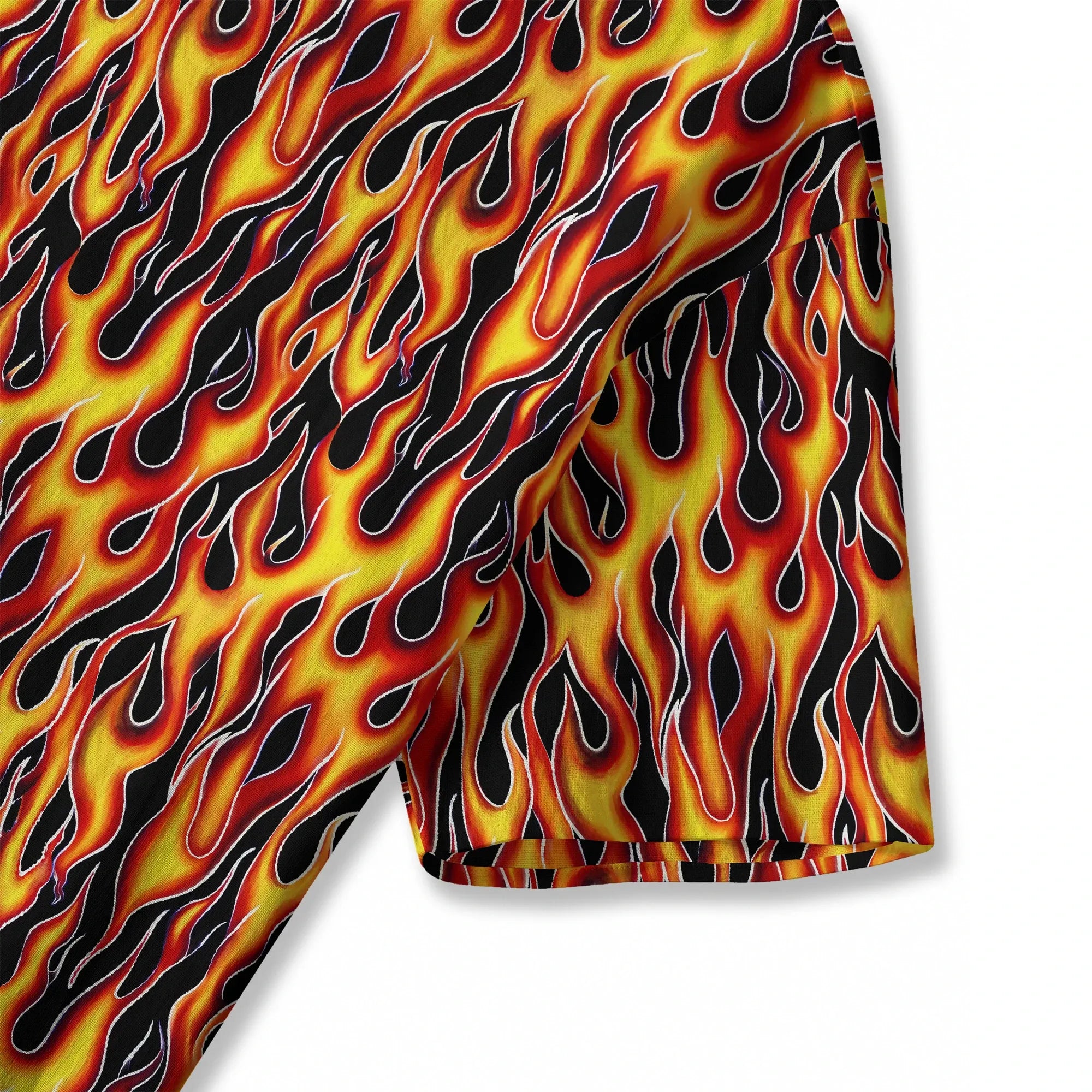 Aloha Flame Surge women's blouse, side view, eco-friendly fabric