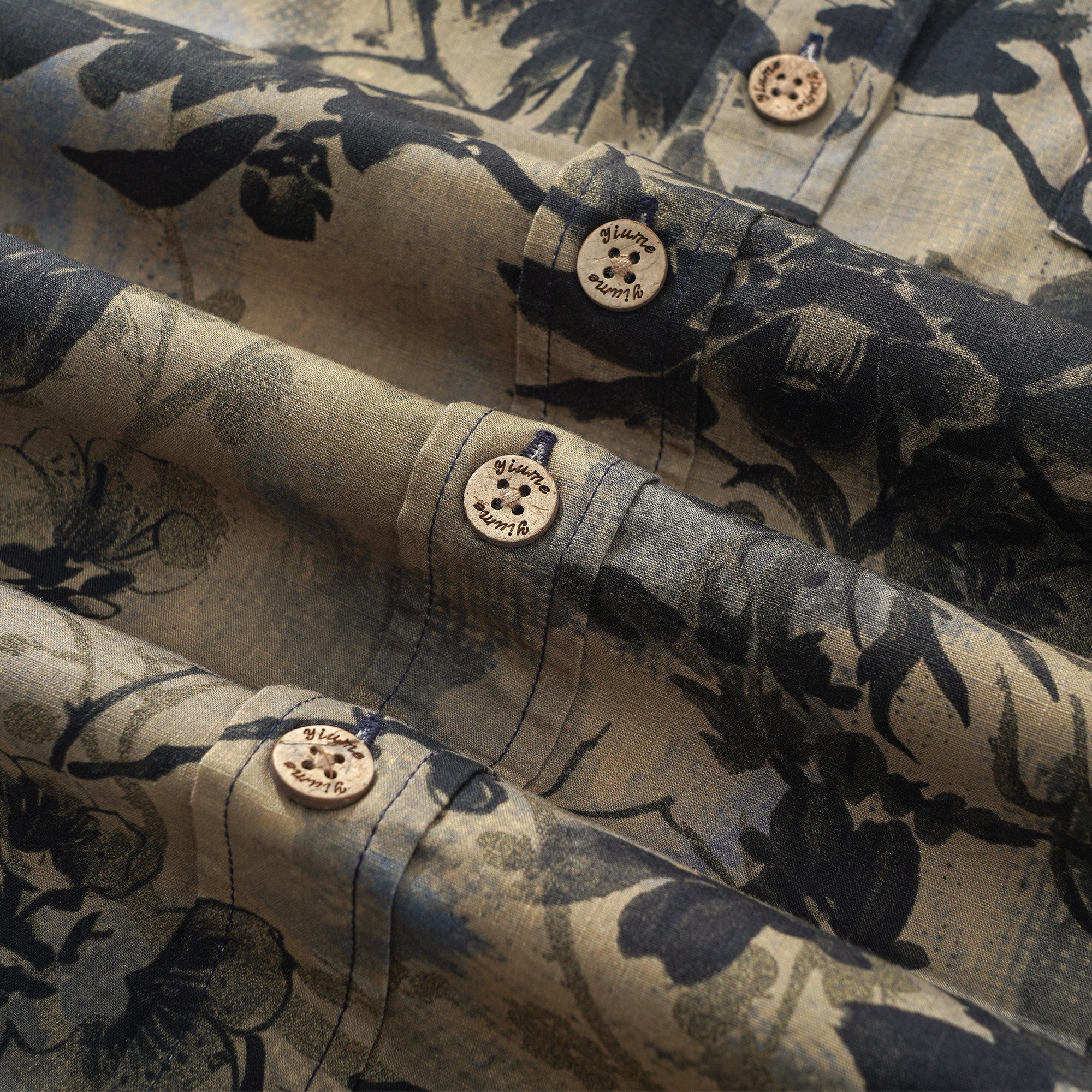 Men's Hawaiian Shirt Short Sleeve Button-down 100% Cotton Brown Aloha Shirt