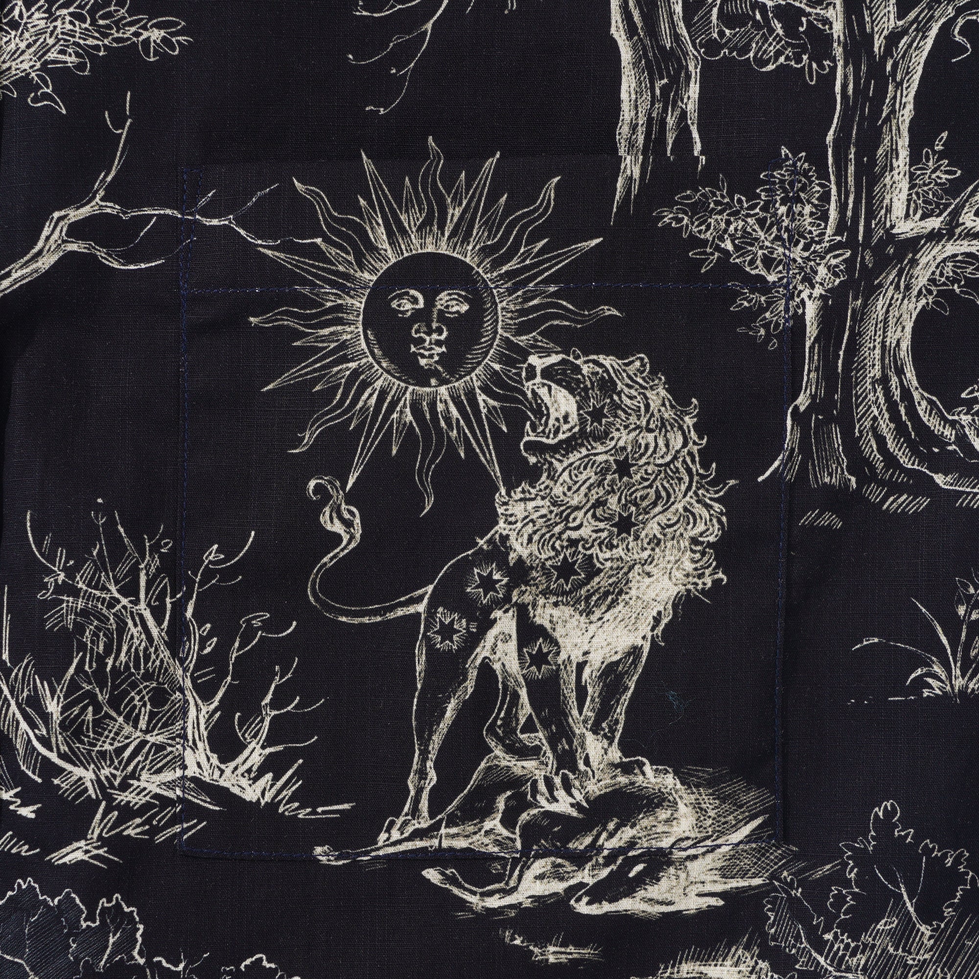 Chemise hawaïenne pour homme à manches courtes, boutonnée, 100 % coton, noire, Aloha Majestic Jungle