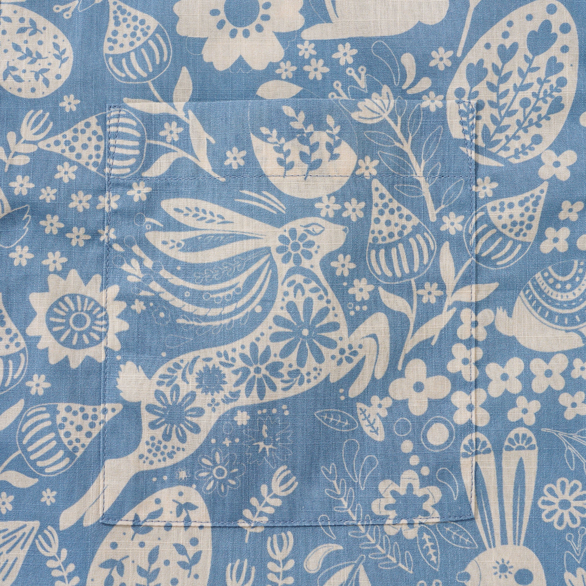 Chemise hawaïenne pour homme à manches courtes, boutonnière, 100 % coton, bleue, Aloha, renaissance printanière.