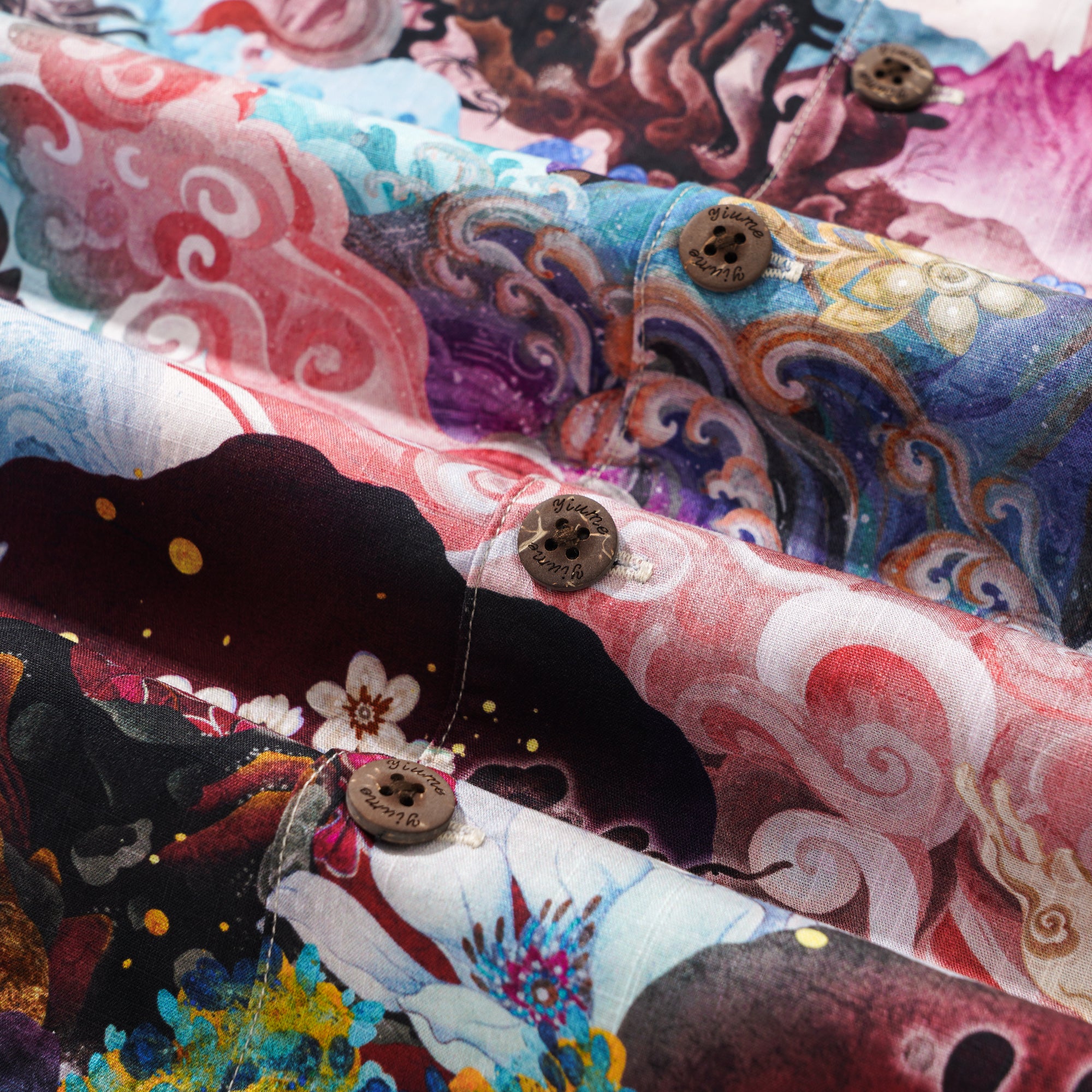 Collier de camp à manches courtes pour hommes à manches courtes 100% coton Aloha Dragon Odyssey