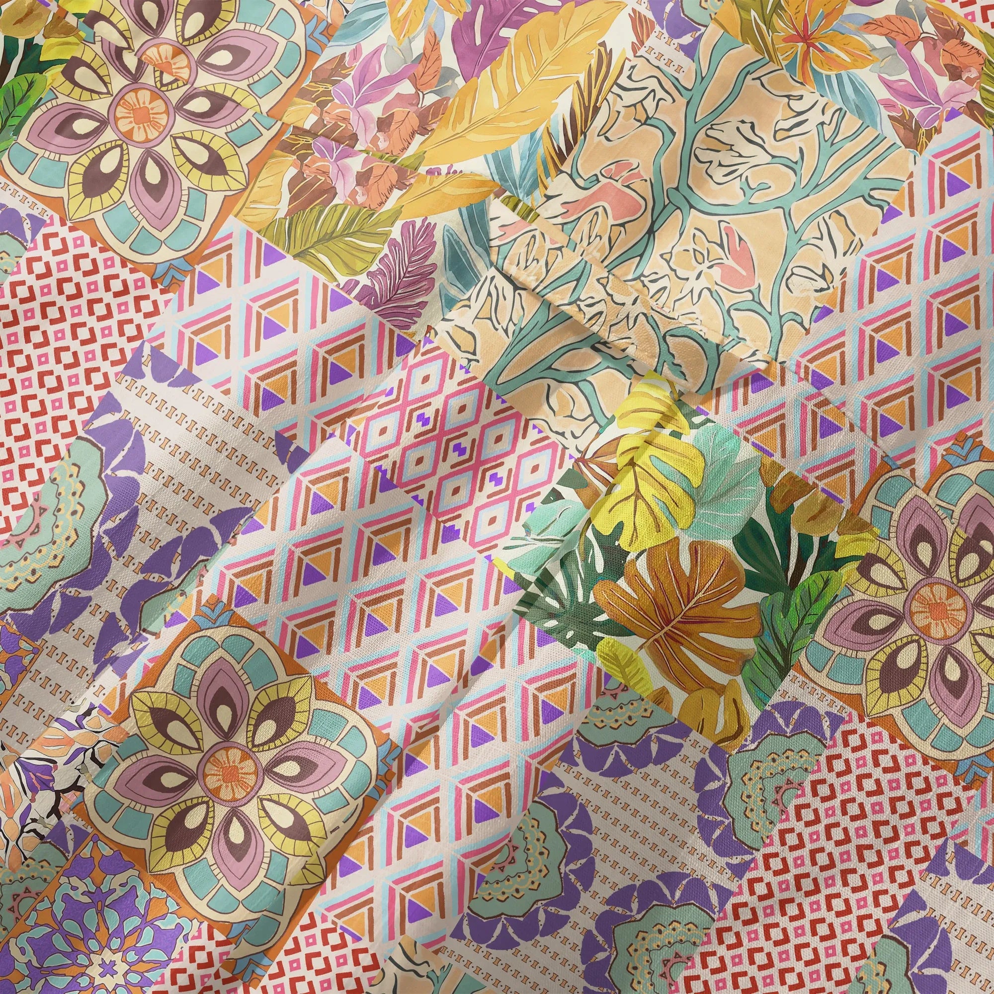 Yellow men's shirt with unique hand-painted print