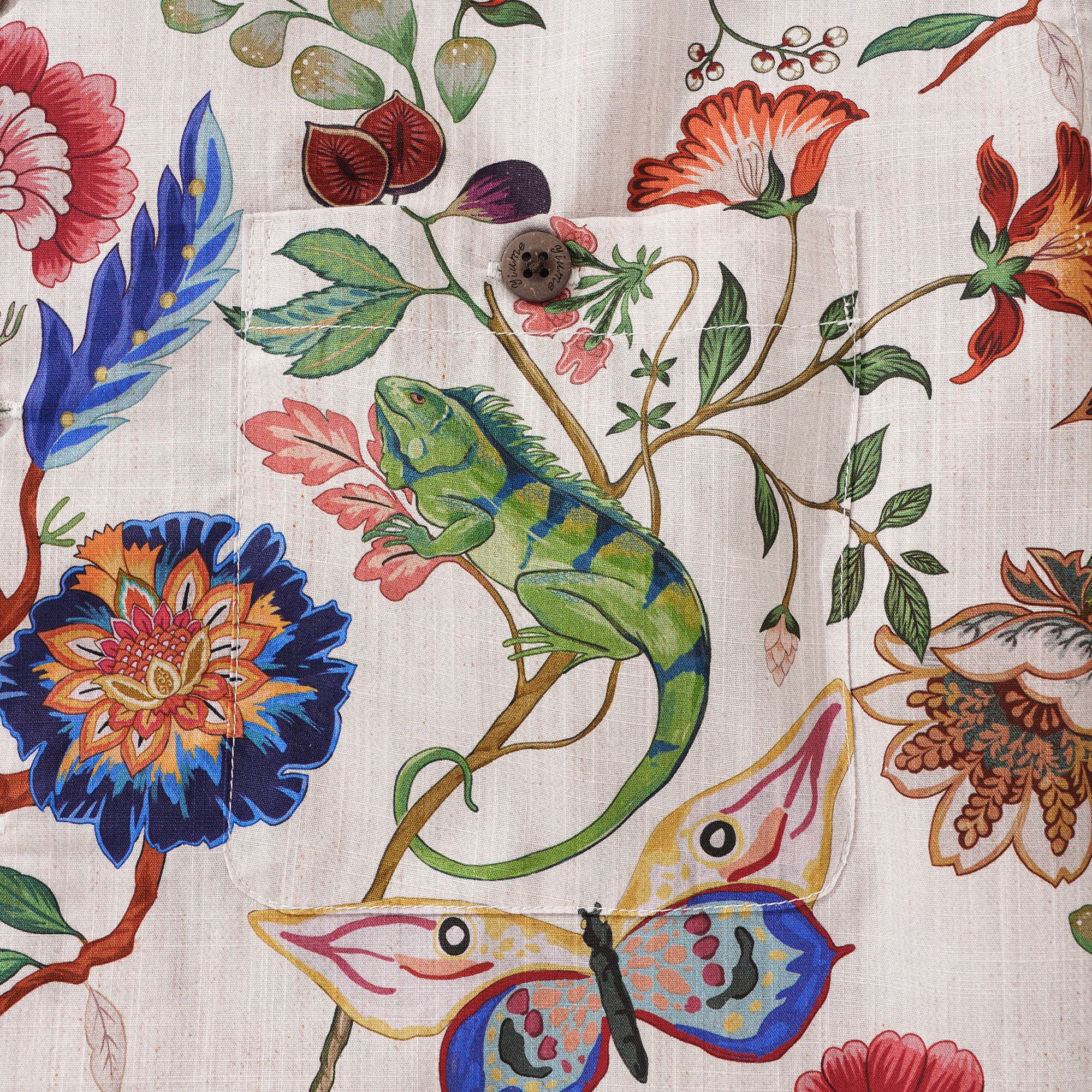 Men's Vintage Floral Hawaiian Shirt 100% Cotton Camp Collar Shirt