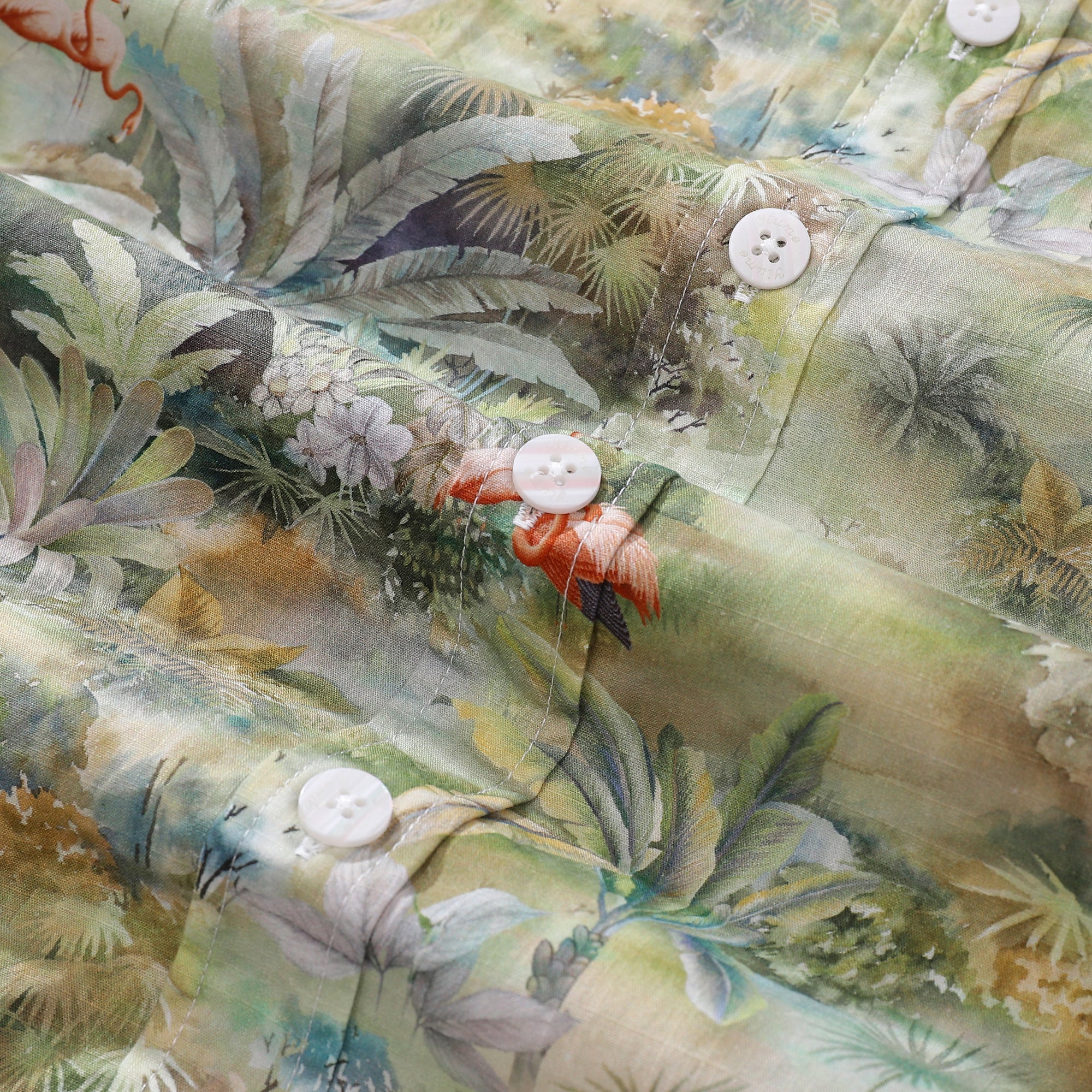 Tropisches Hawaiianisches Hemd für Herren Exotischer Charme Druck Baumwolle Knopf-down Kurzarm Aloha Hemd