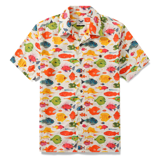 Camisa hawaiana para peces de Andersson Grace Shirt Camp Collar 100% algodón