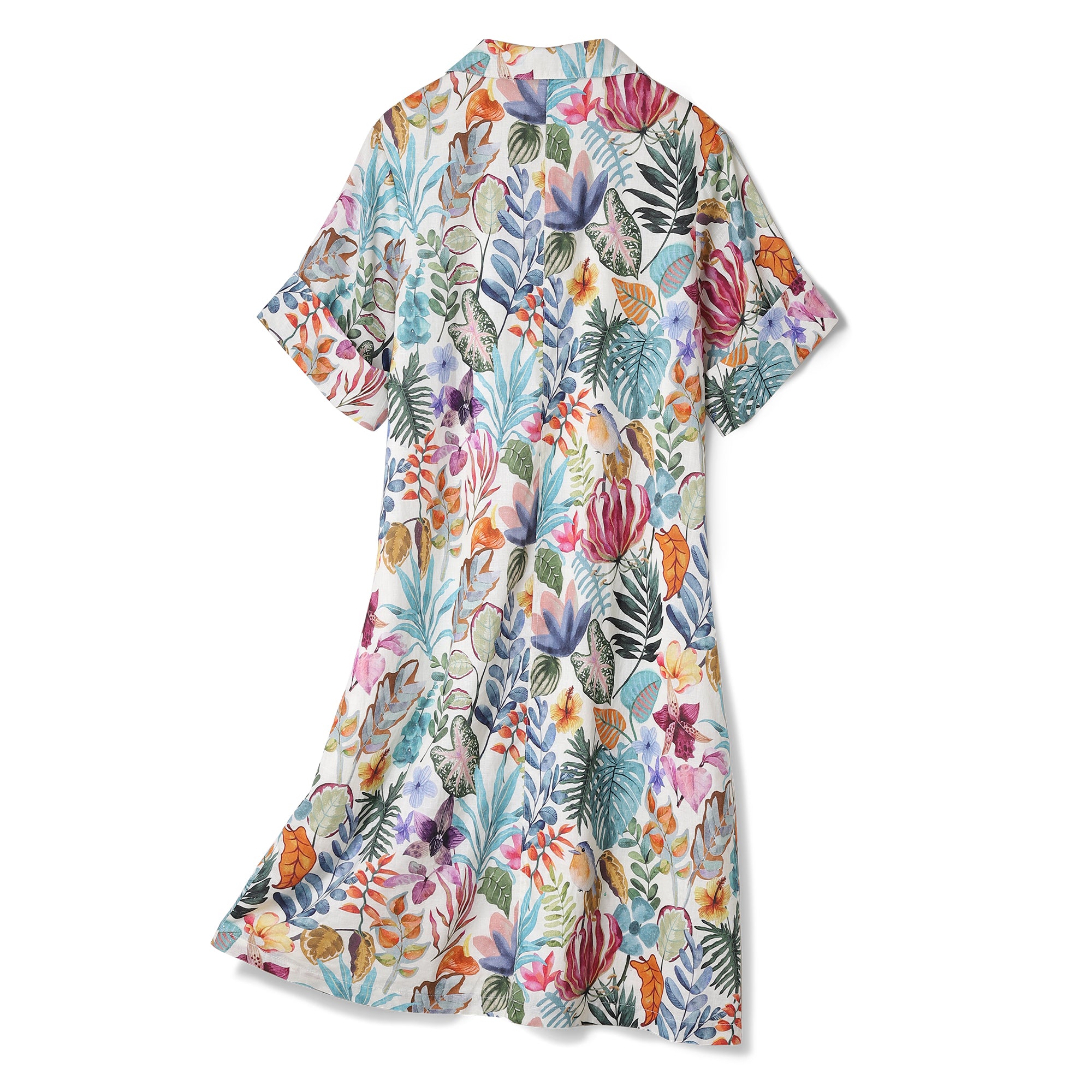 Hawaiian Dress For Women Tropical Vacation Dress Afternoon Garden V-Neck Dress Afternoon Garden Dress