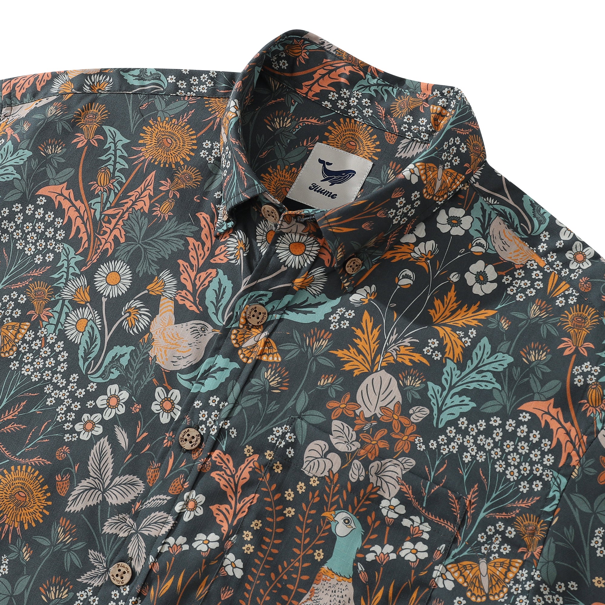 Hawaiian Shirt For Men Birds Shirt Button-down Shirt Short Sleeve 100% Cotton Shirt Nature's Symphony By Abigail Bryan