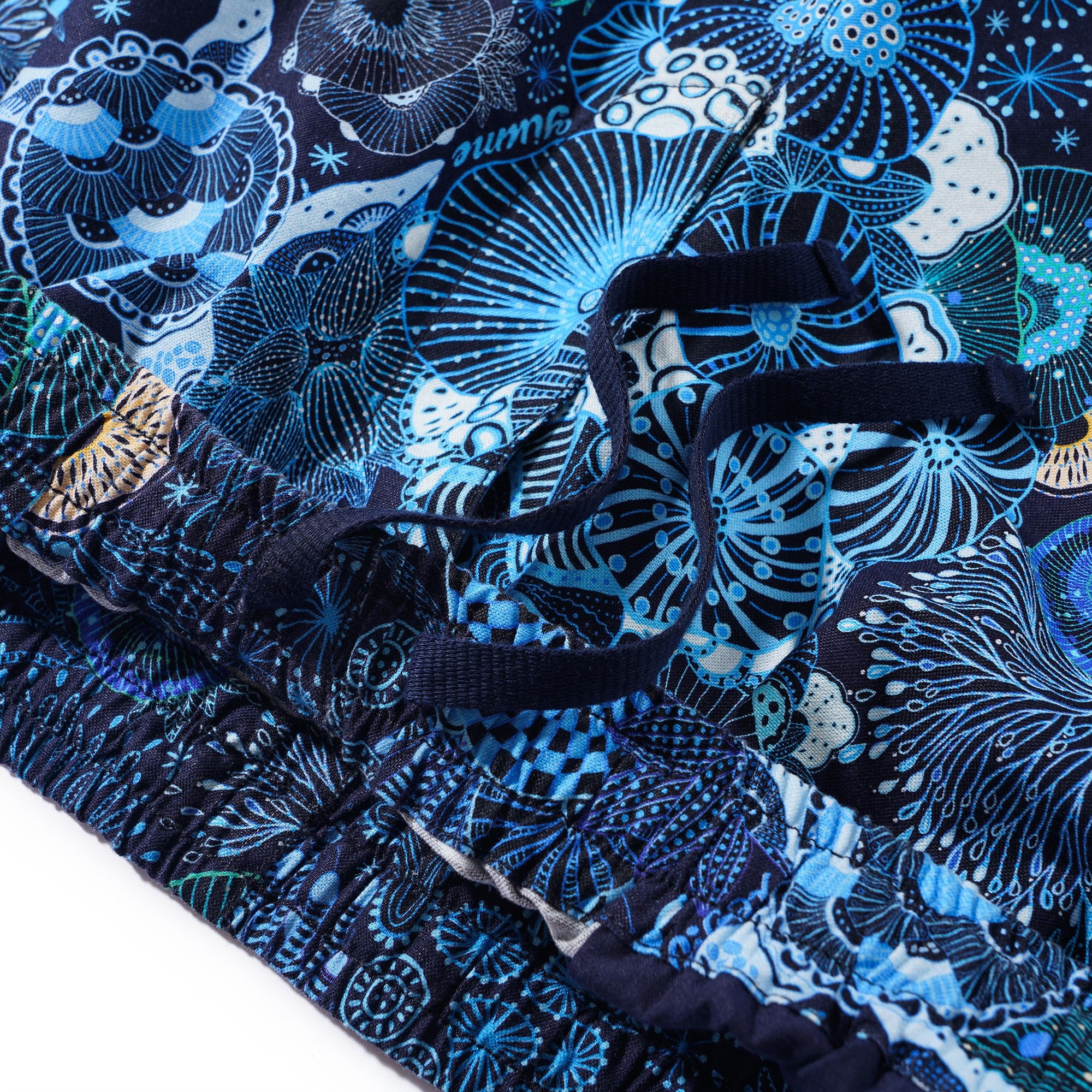 Men's Printed Floral Drawstring 100% Cotton Blue Aloha Reef Rules