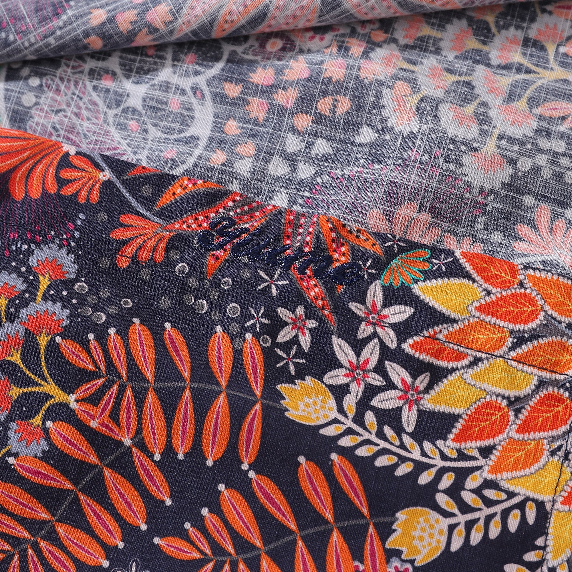 Chemise hawaïenne pour hommes Imprimé de plantes originales en coton Boutonnée à manches longues Aloha