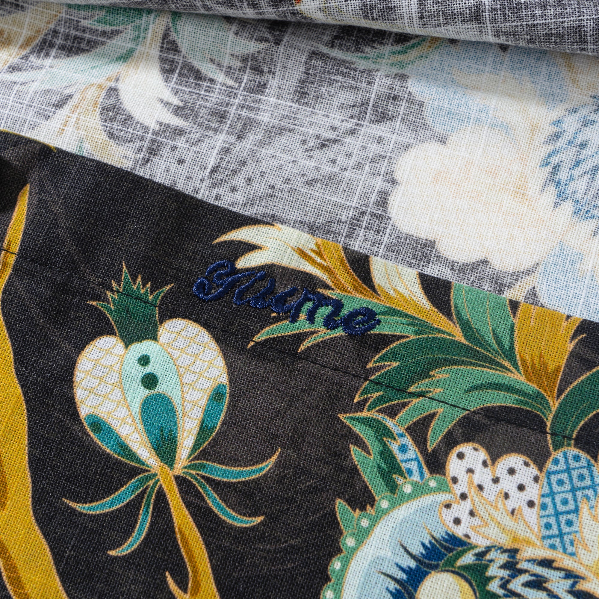 Herren Hawaiian Hemd Crane Eleganz Baumwoll Button Down Long Sleeve Aloha Shirt