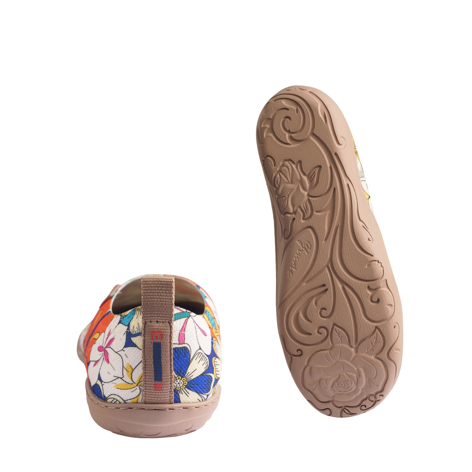 Impression florale des années 60 par Samantha O'Malley Chaussures pour femmes pour femmes peintes en toile Print floral des années 60 par Samantha O 'Malley