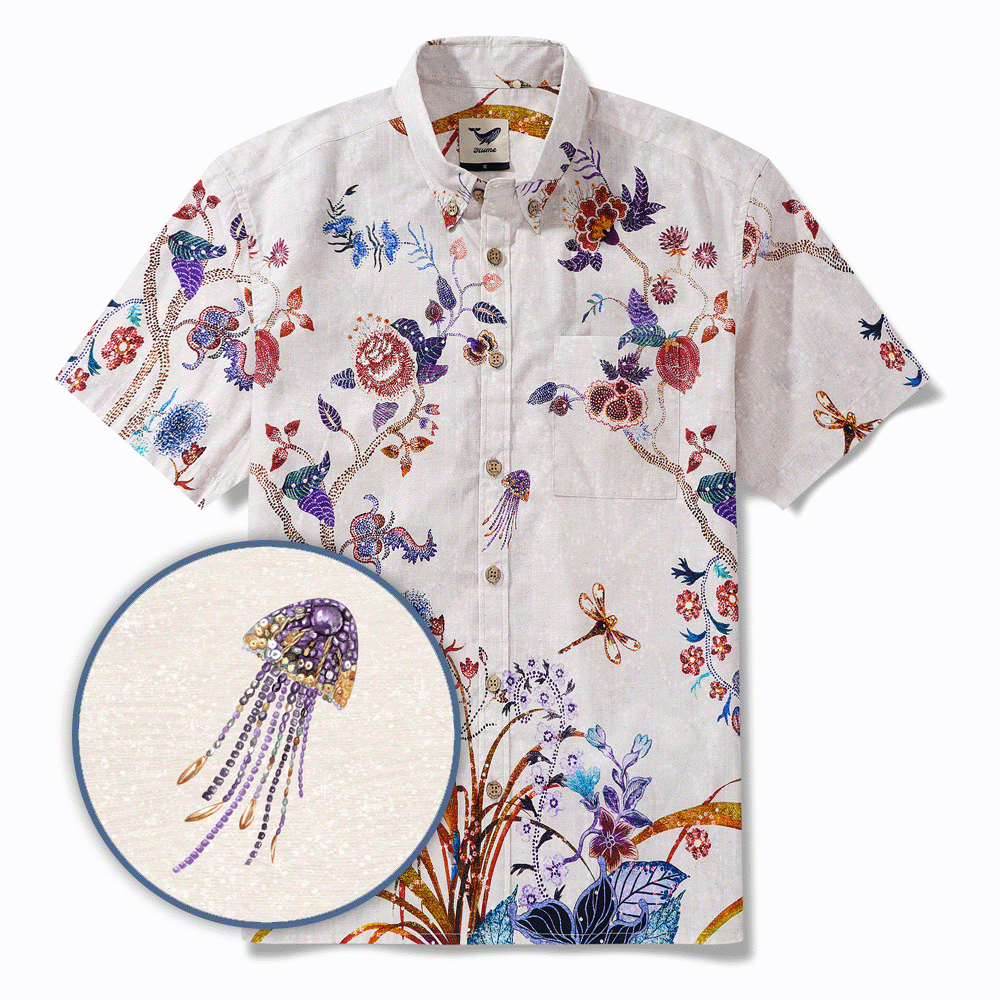 Chemise hawaïenne masculine à manches courtes à manches courtes 100% coton Aloha Premium Aloha Shirts pour hommes sophistiqués