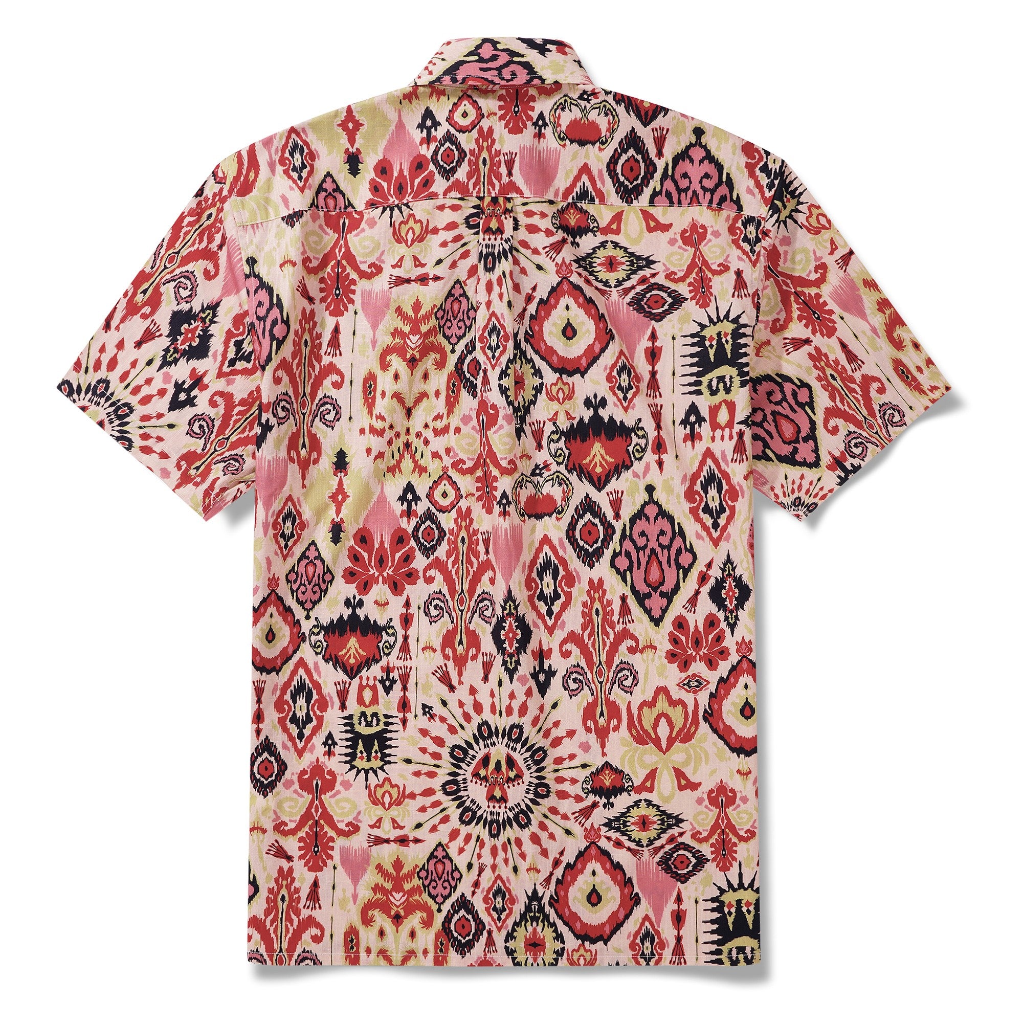 Men's Hawaiian Shirt Short Sleeve Button-down 100% Cotton Black Aloha Ikaika Hawaiian Artisan Shirt