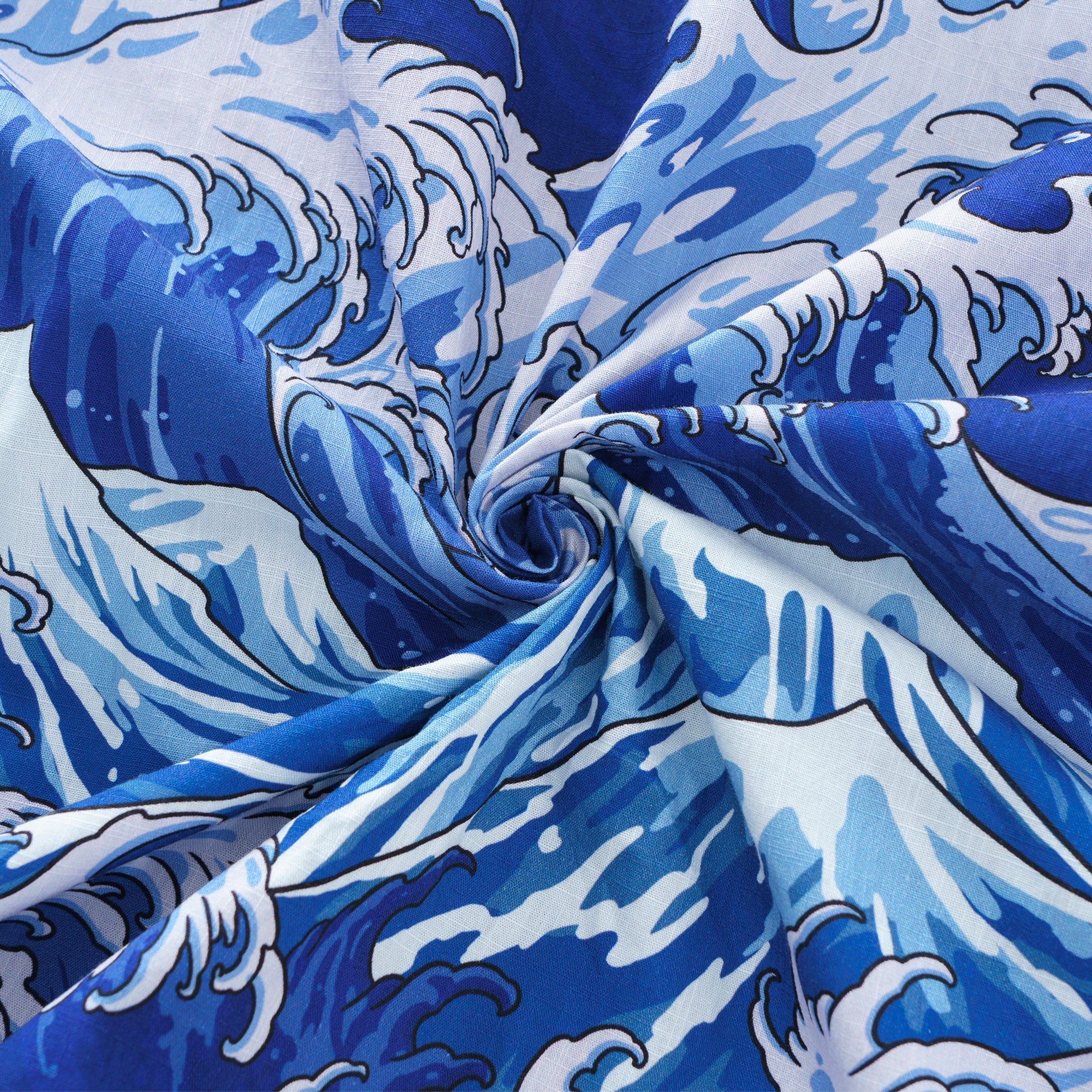 100% Baumwolle Hawaiian Shirt für Männer mit Ozeanleben Camp-Kragen Shirt